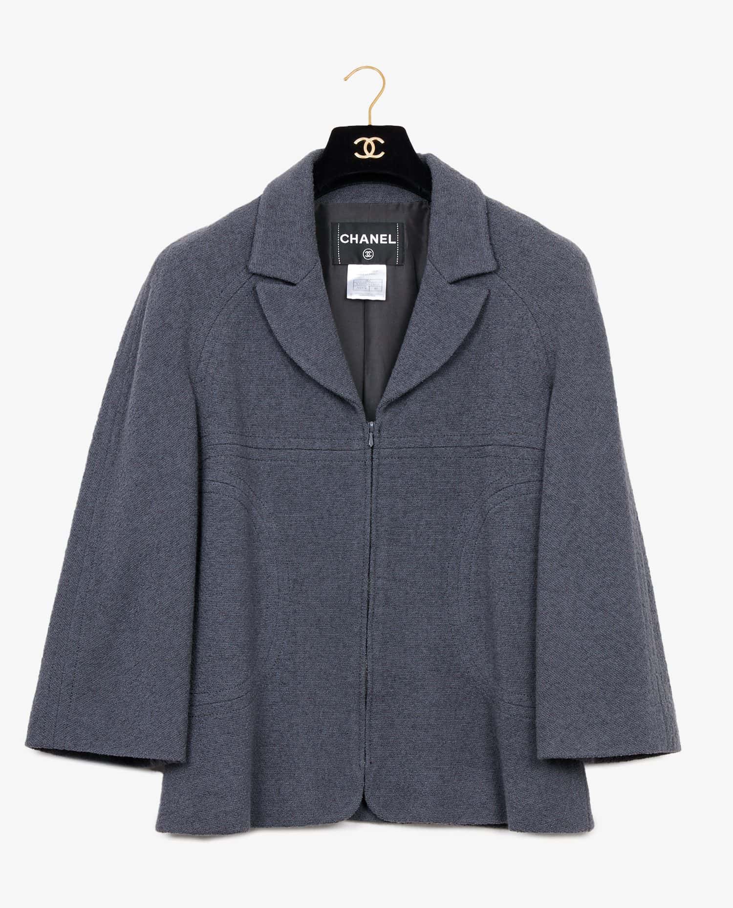 Chanel — Veste Chanel grise T40