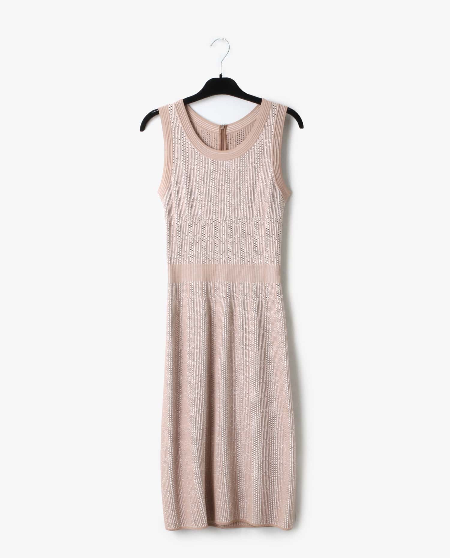 Alaia — Robe Alaïa cintrée rose poudré T36