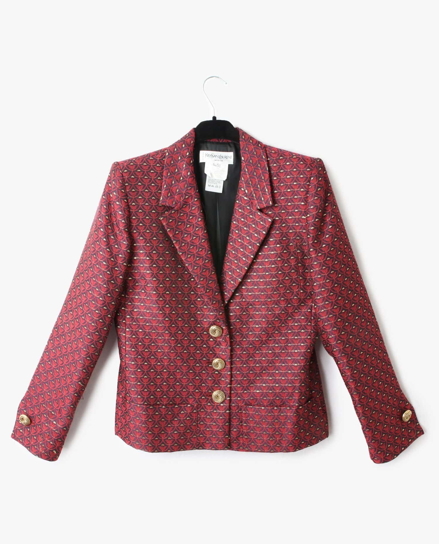 Yves Saint Laurent — Veste Yves Saint Laurent vintage rouge et or