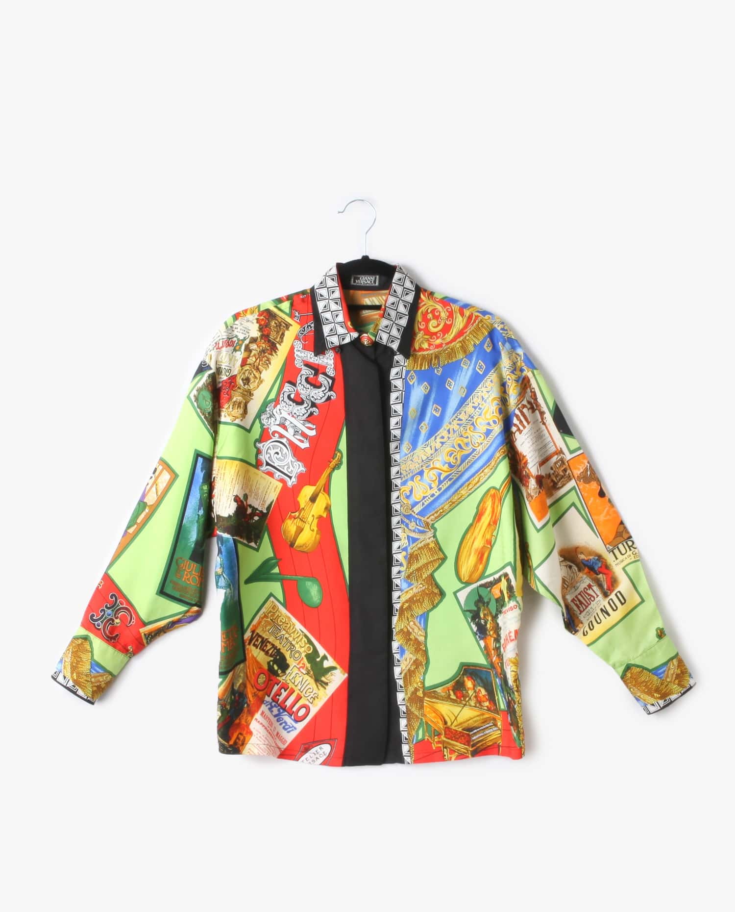 Versace — Chemise en soie imprimée Gianni Versace