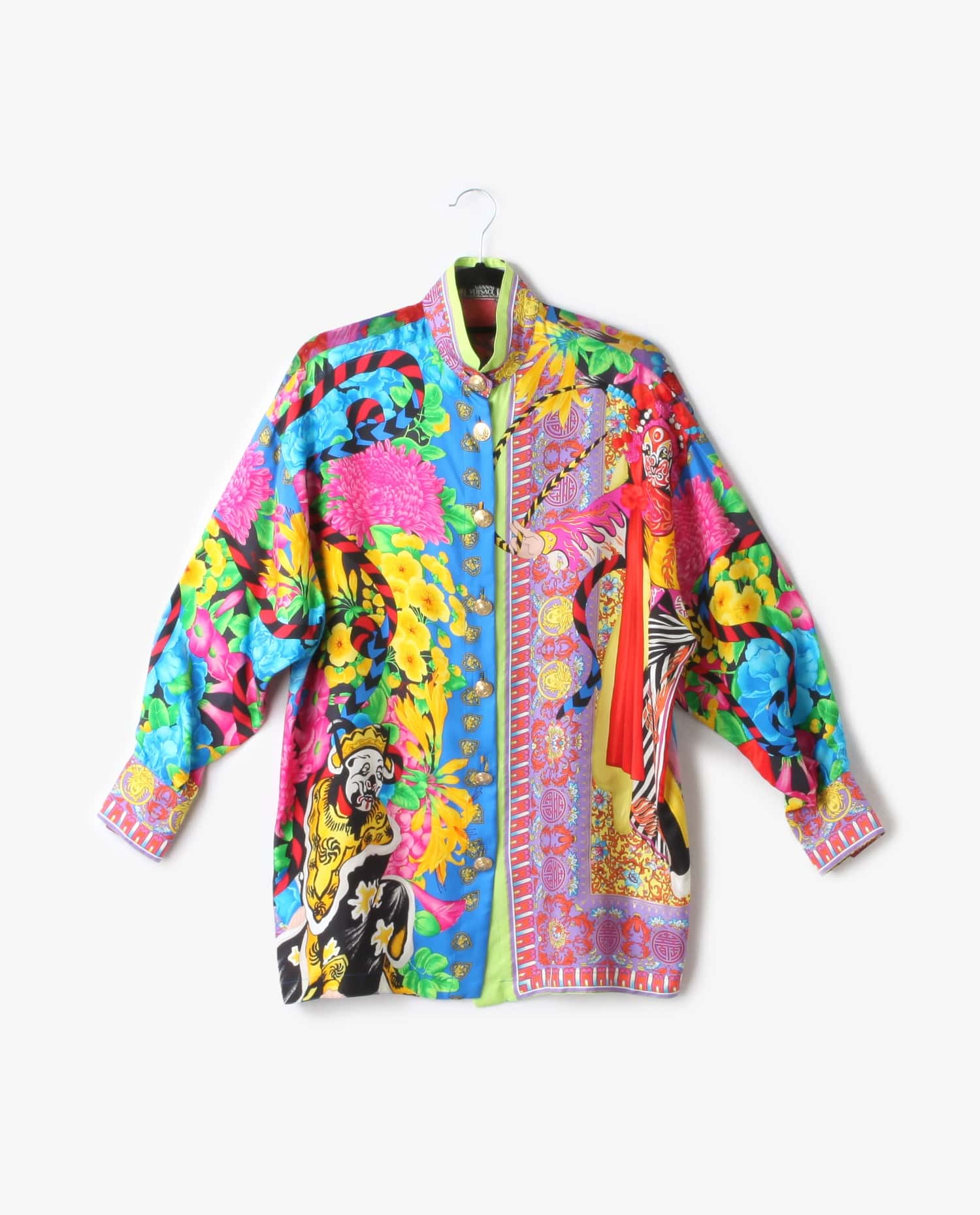 Versace — Chemise soie Gianni Versace motifs floraux