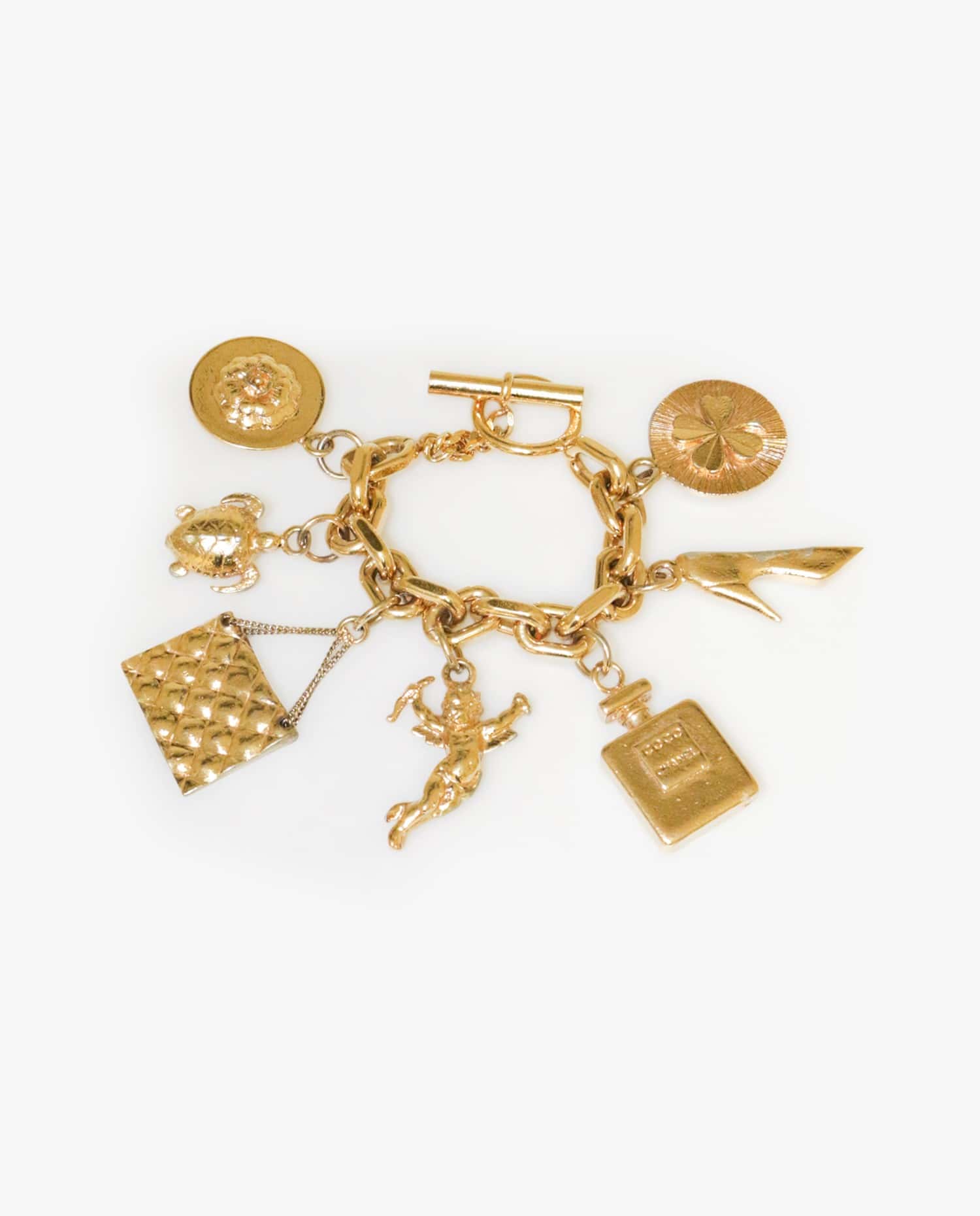 Chanel — Bracelet Charms Chanel vintage doré