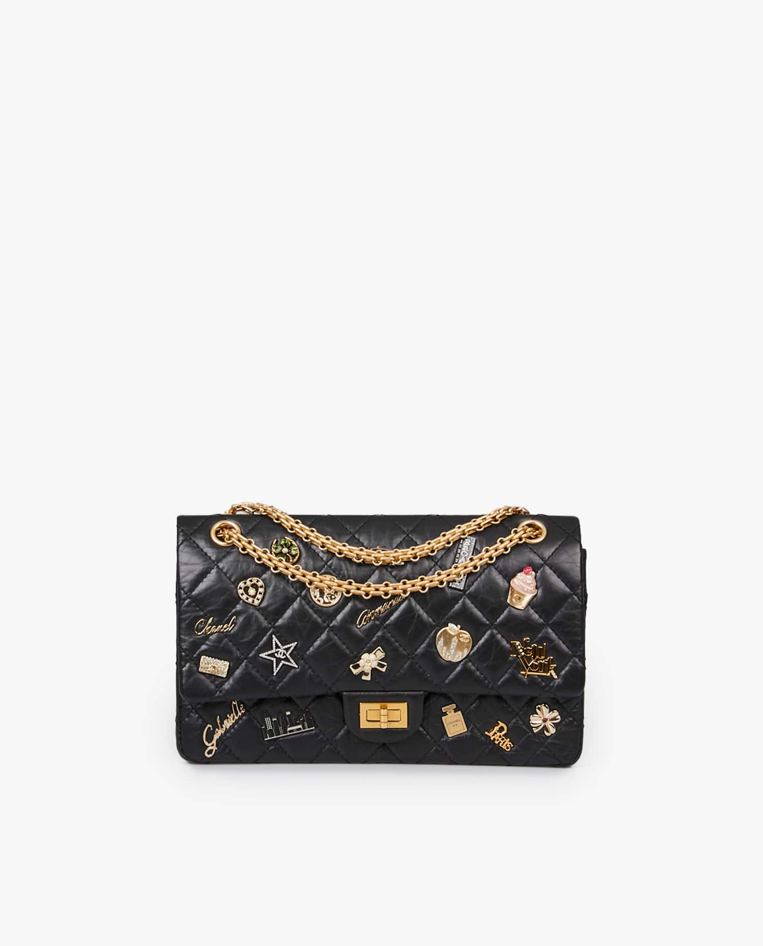 Chanel — Chanel 2.55 charms black leather bag