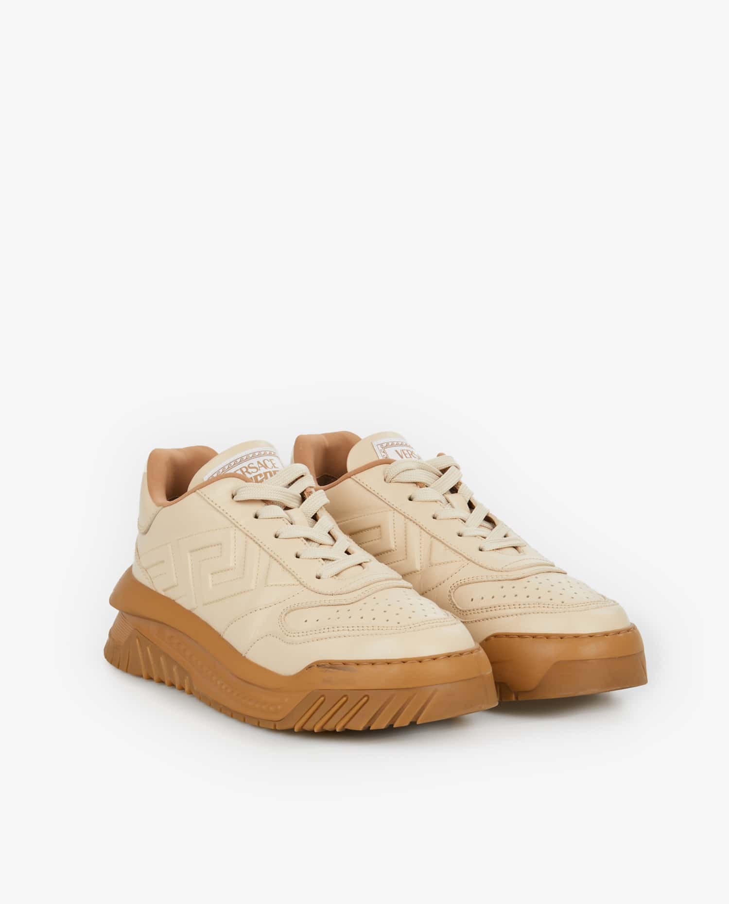 Versace — Sneakers Versace cuir beige