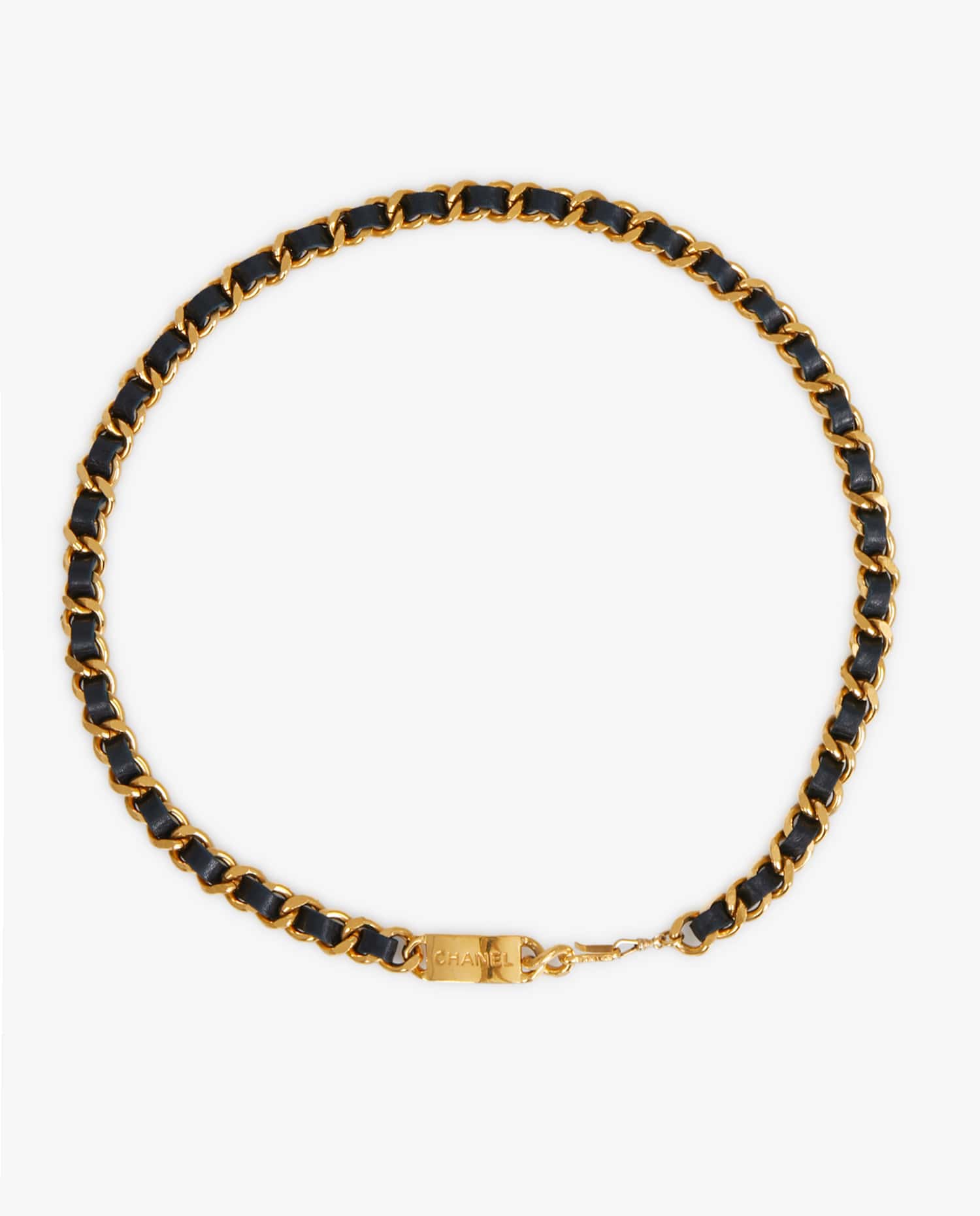 Chanel — Ceinture vintage Chanel bleu marine