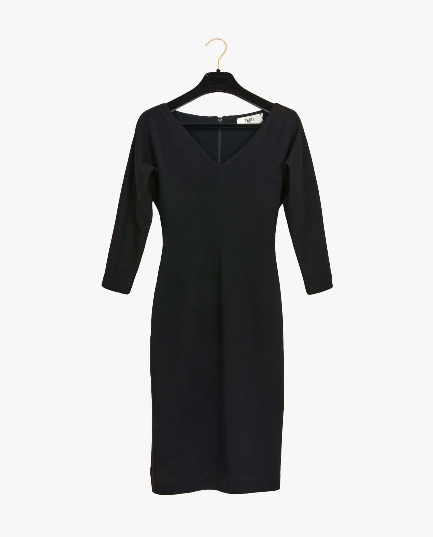 Fendi — Robe moulante Fendi noire