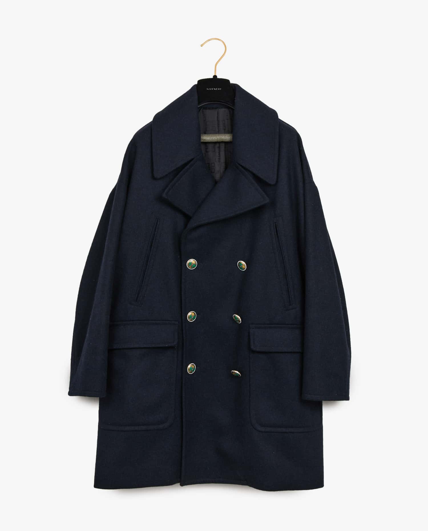 Givenchy — Caban Givenchy laine bleu marine