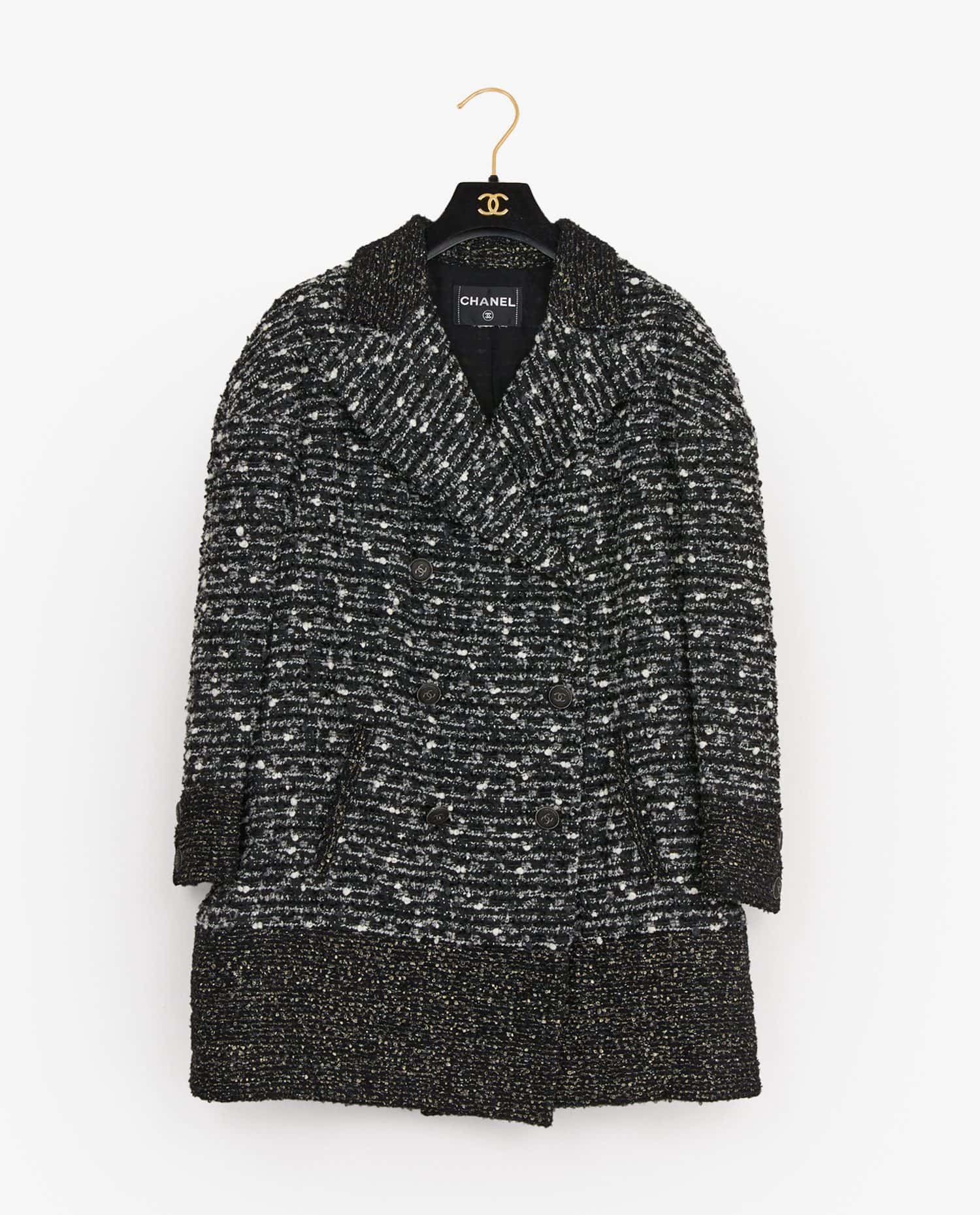 Chanel — Veste longue Chanel tweed