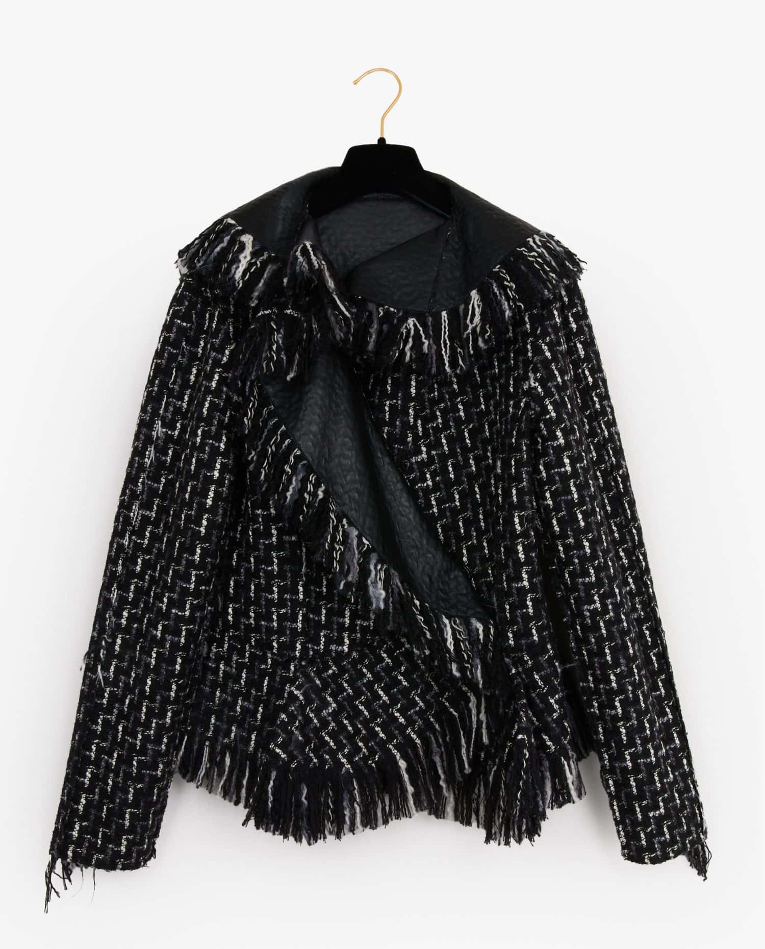 Lanvin — Veste Lanvin cuir et tweed