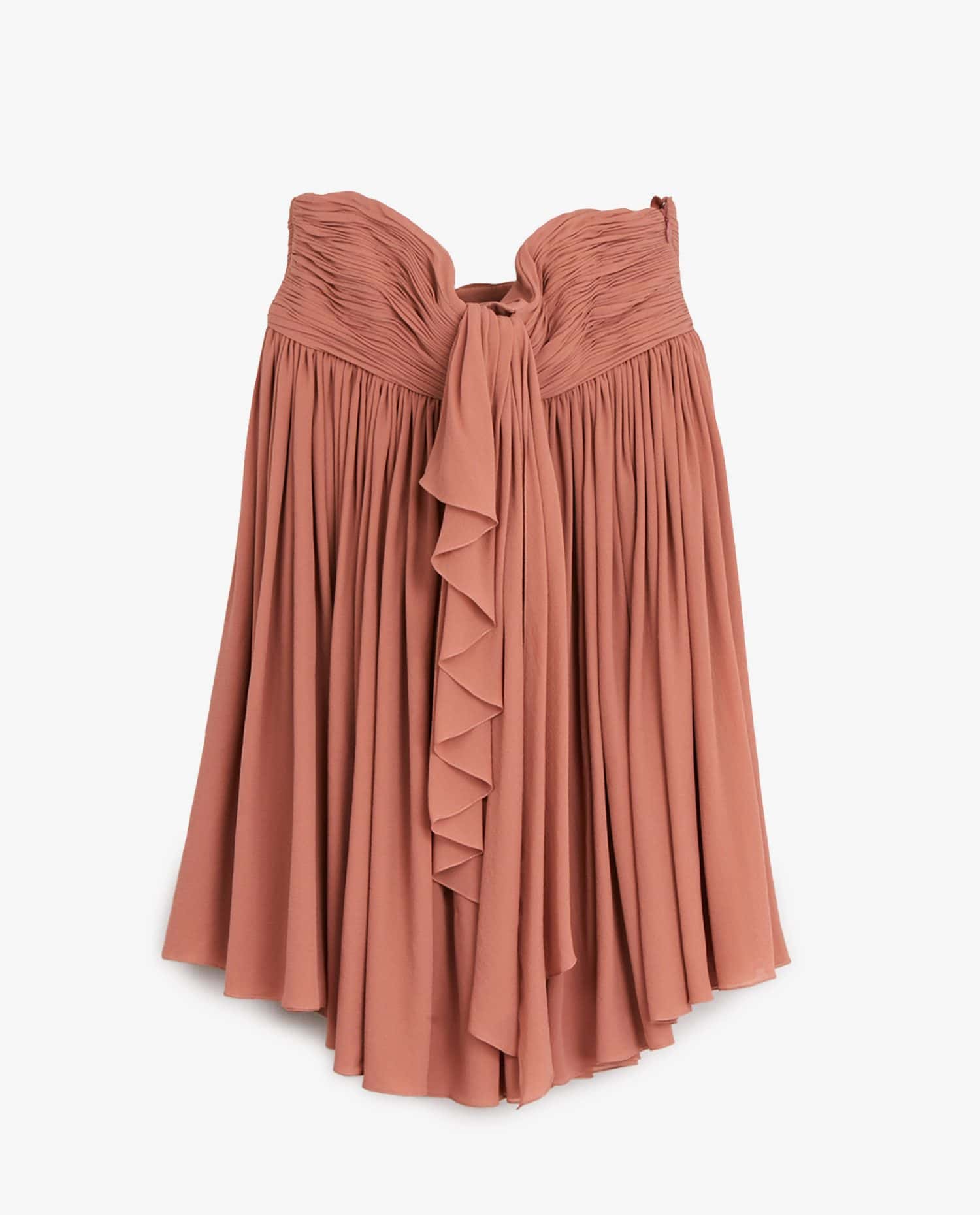 Celine — Top bustier + manchons plumes Celine