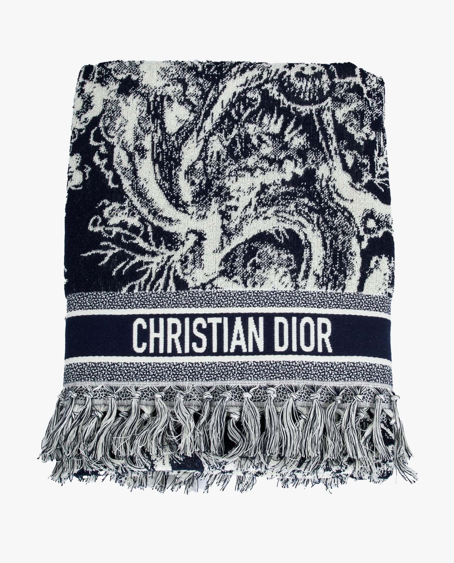 Christian Dior — Serviette de plage Christian Dior en éponge