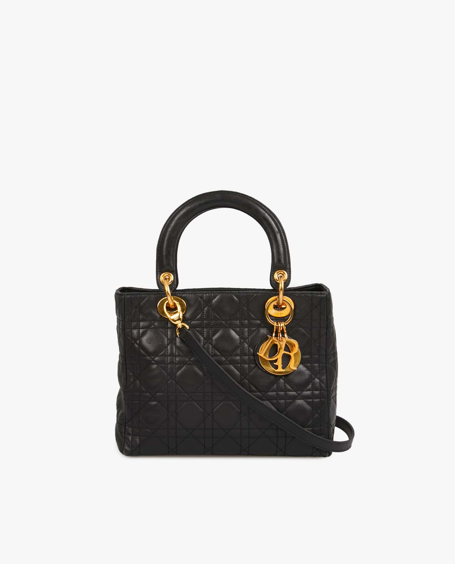 Christian Dior — Sac Médium Lady Dior cuir noir