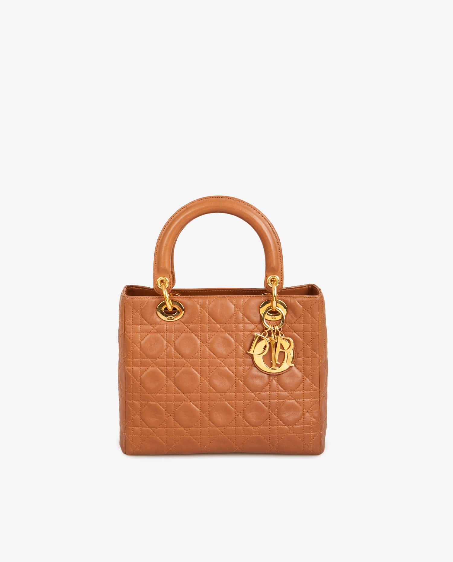 Christian Dior — Sac Lady Dior cuir gold vintage
