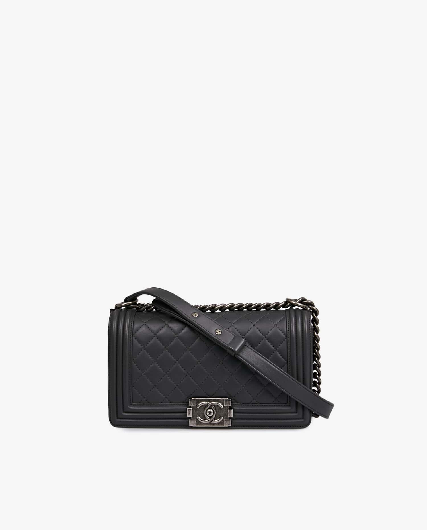 Chanel — Boy Chanel bag in grey lambskin