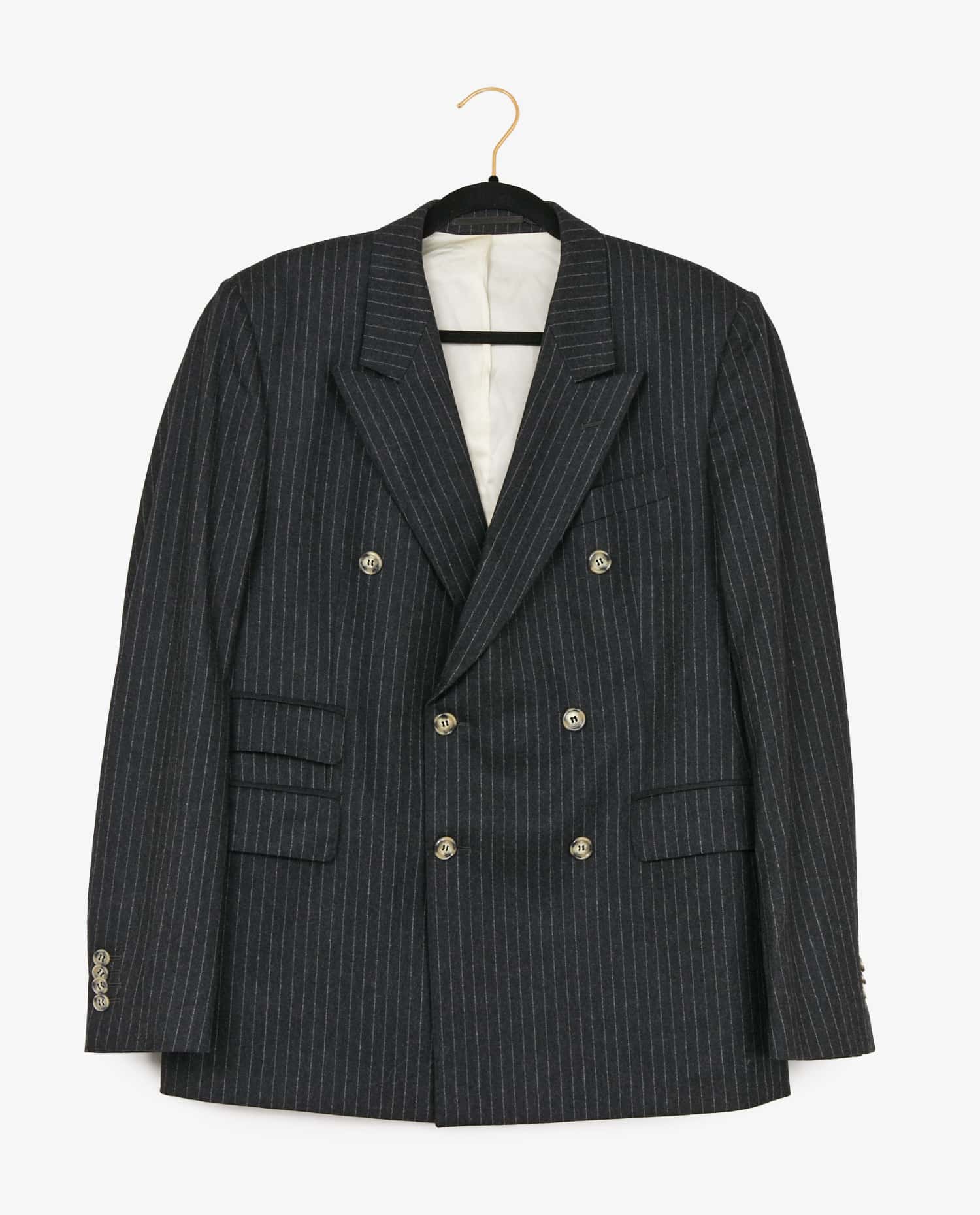 Ermenegildo Zegna — Ermenegildo Zegna grey striped wool jacket