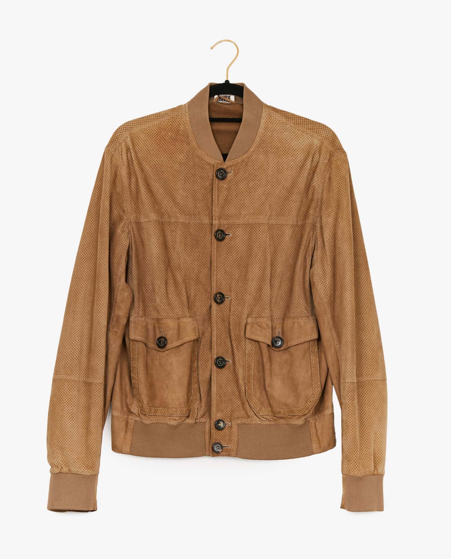 Brunello Cucinelli — Blouson Brunello Cucinelli suède marron