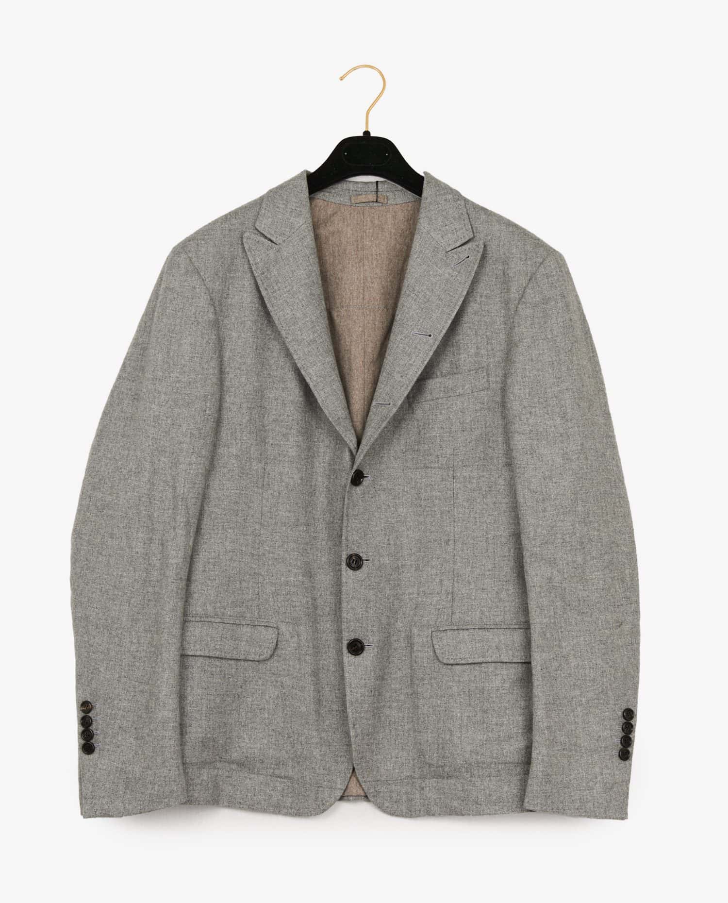 Brunello Cucinelli — Veste Brunello Cucinelli cachemire gris clair