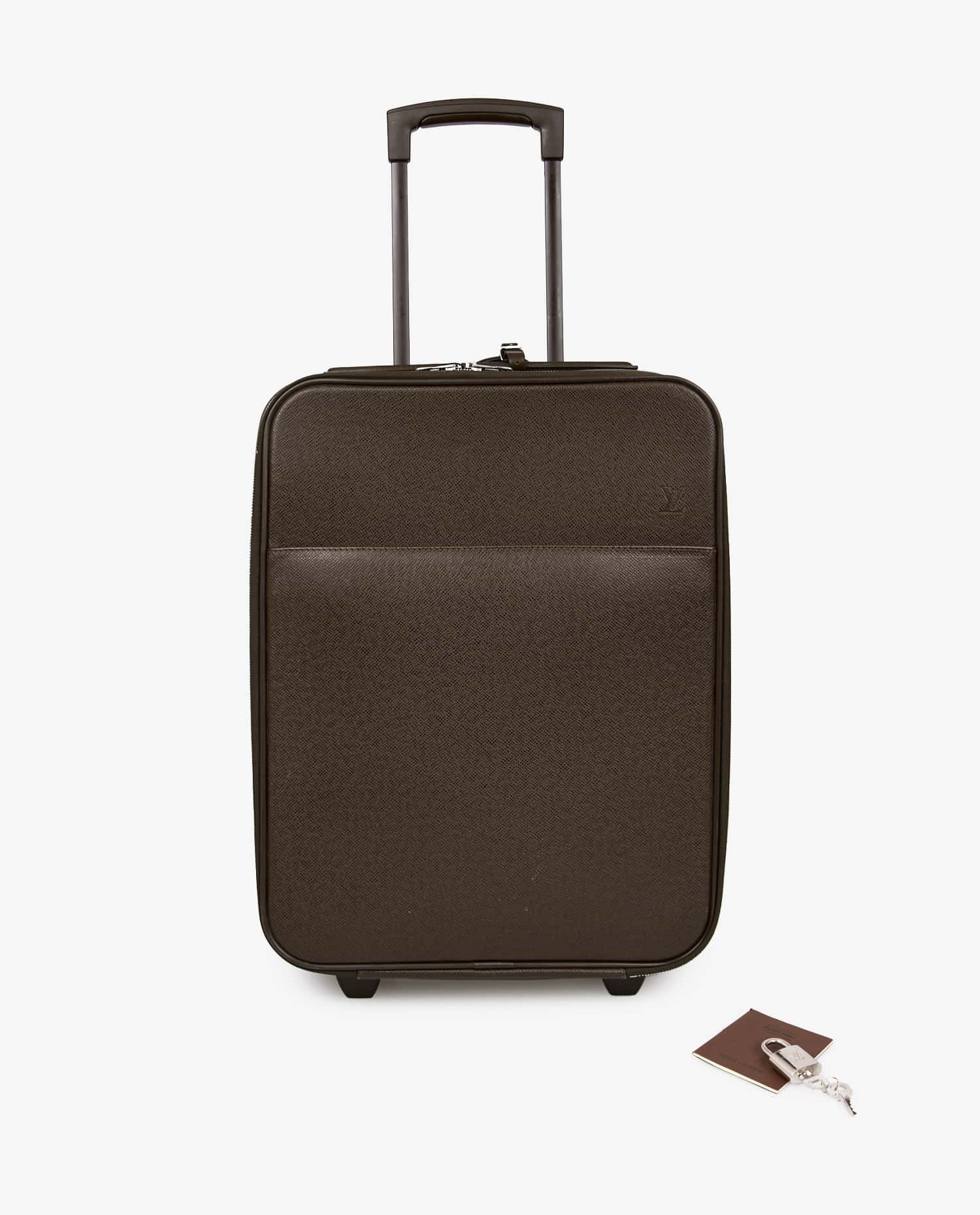 Louis Vuitton — Valise cabine Pégase Louis Vuitton cuir épi marron
