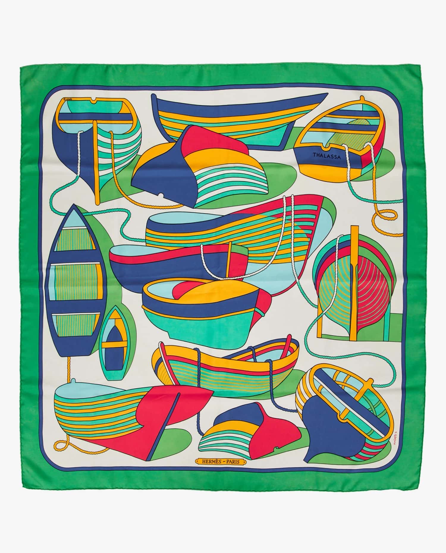 HERMÈS — Carré Hermès soie "Thalassa"