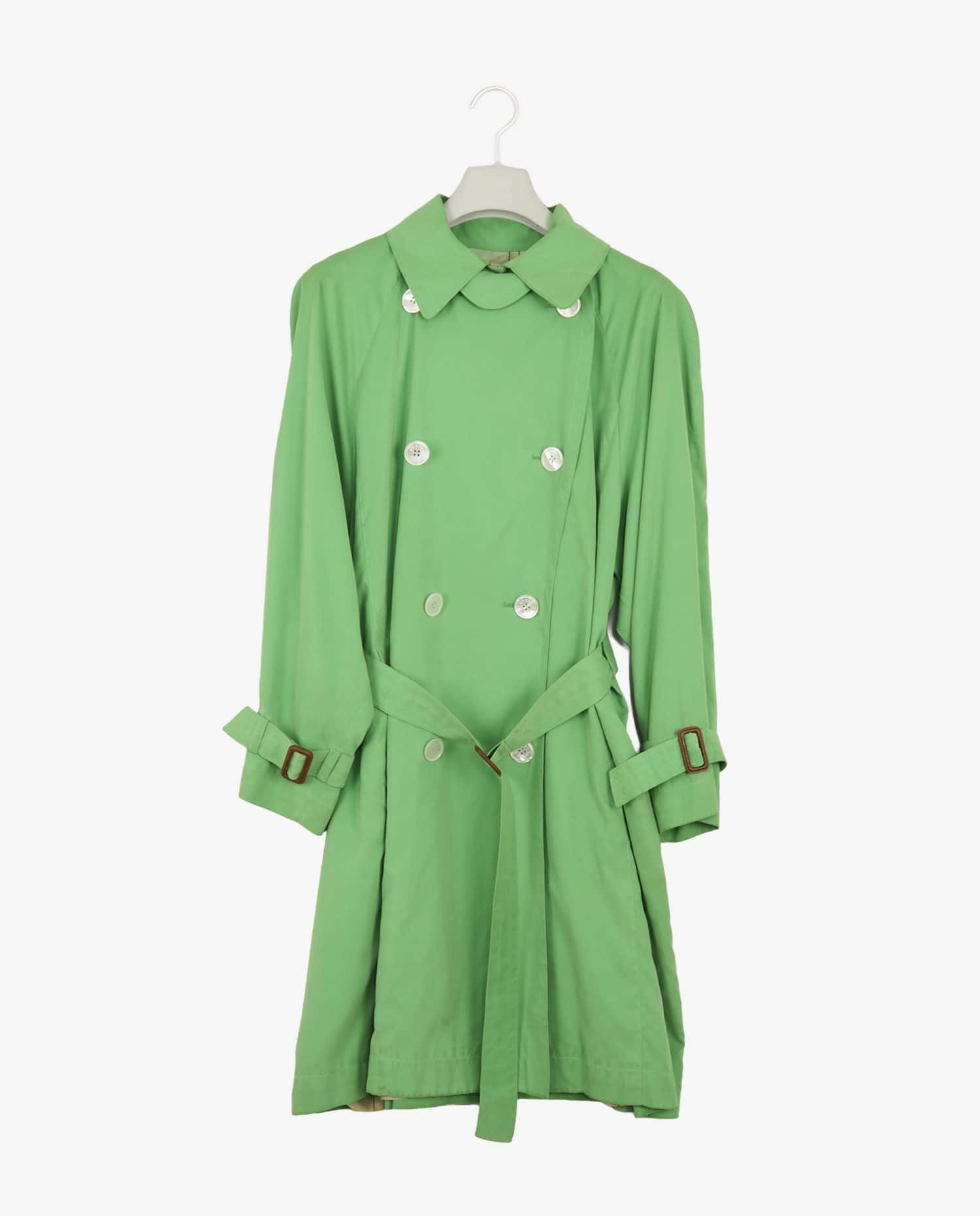 HERMÈS — Trench vintage Hermès vert