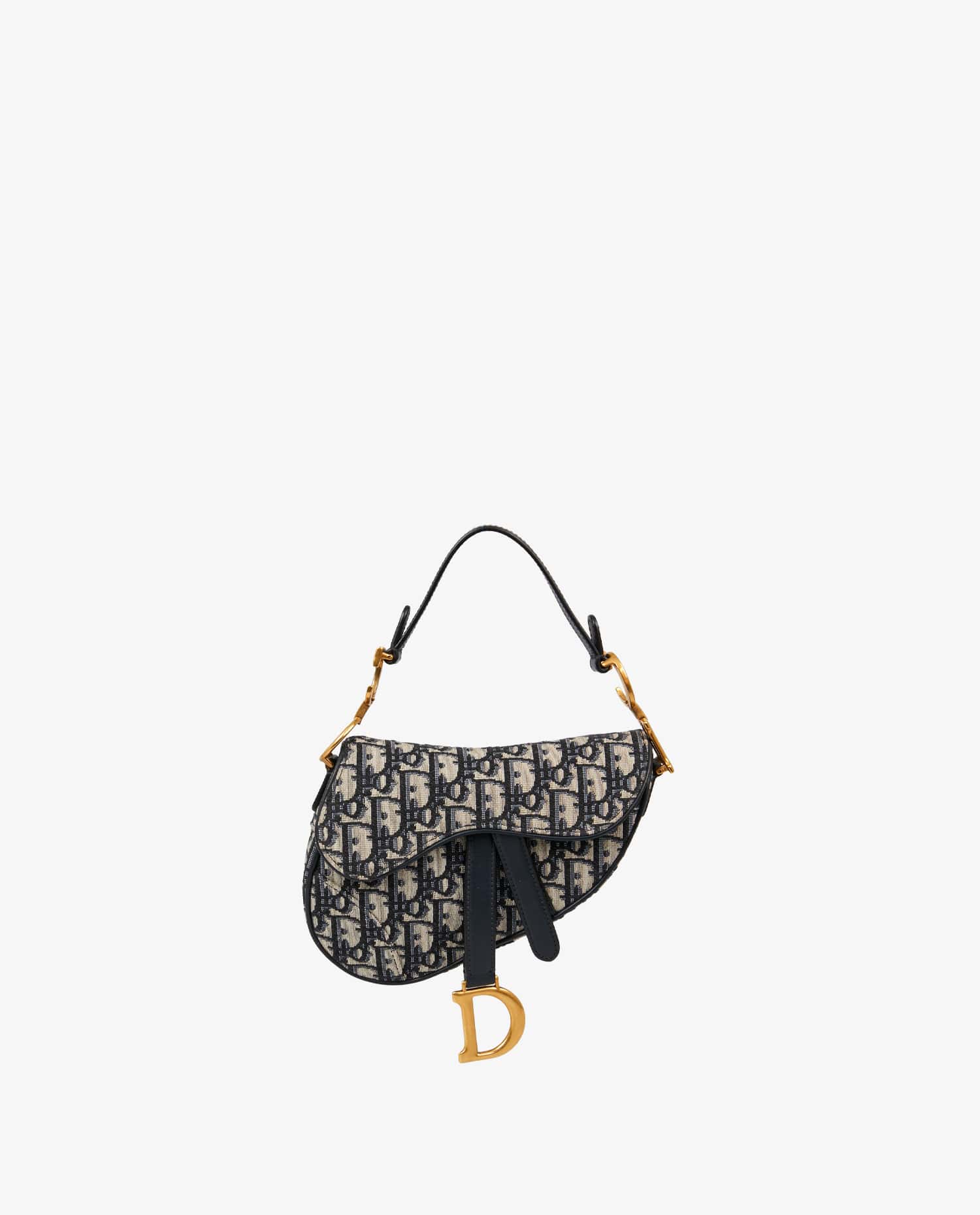 Christian Dior — Dior Saddle Mini blue oblique canvas bag