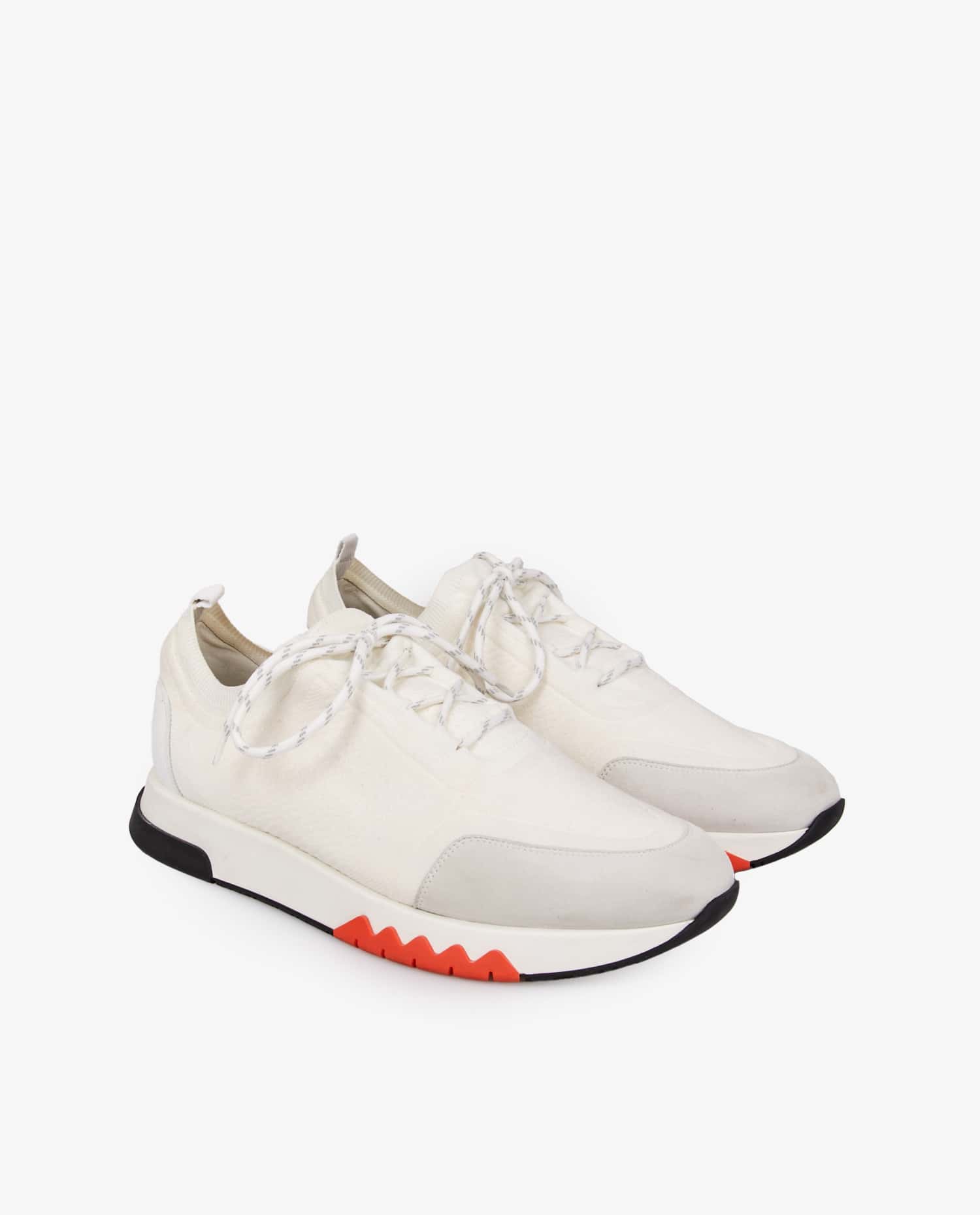 HERMÈS — Sneakers Hermès Addict blanches