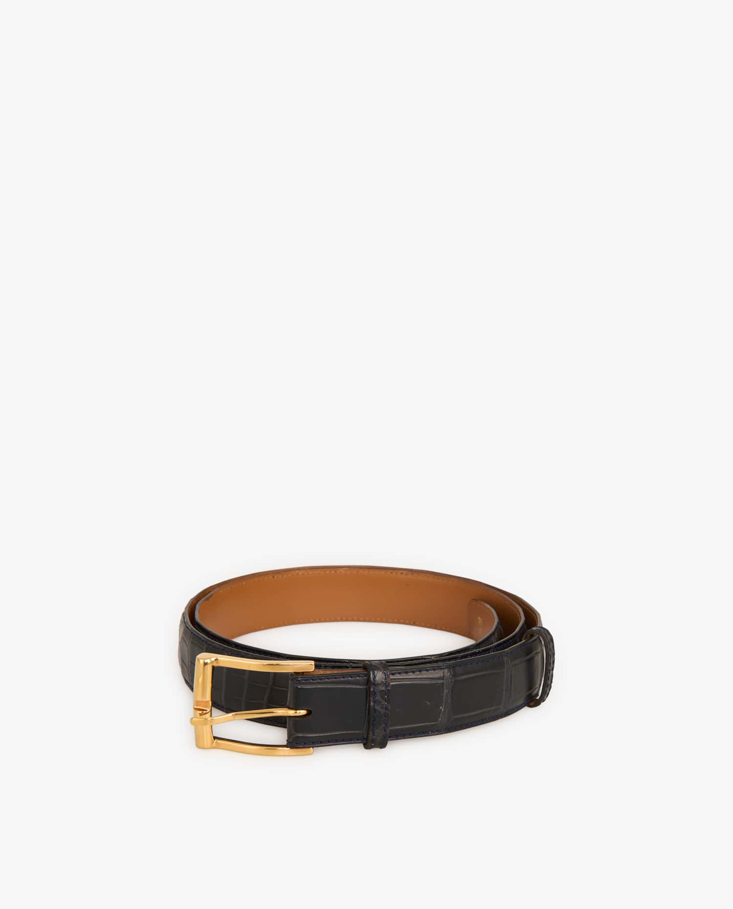 Franck Namani — Ceinture vintage Franck Namani crocodile noir