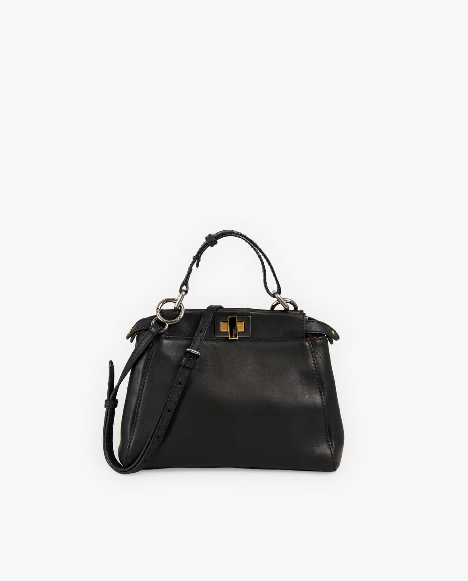 Fendi — Sac Peekaboo Mini Fendi cuir noir