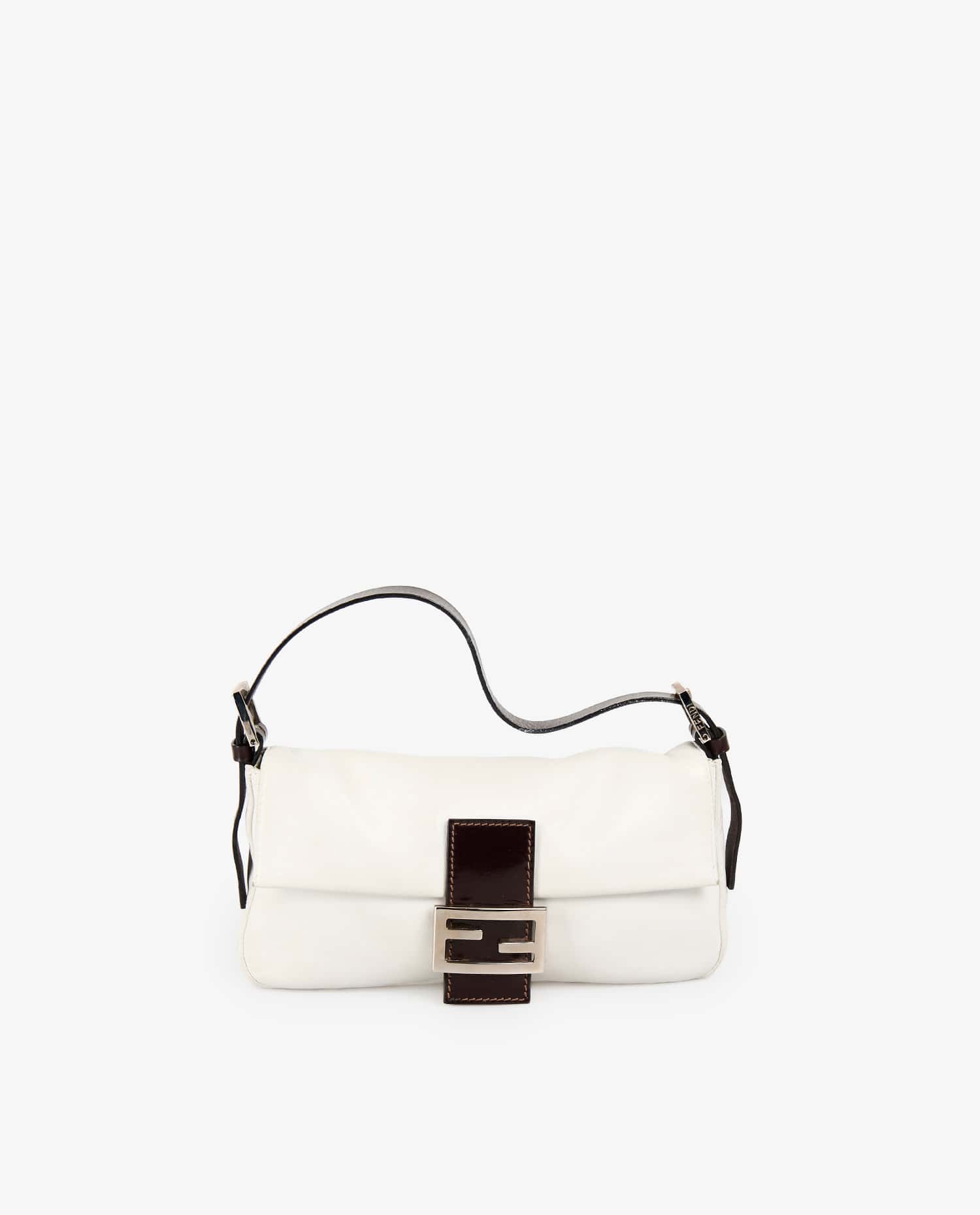 Fendi — Sac Baguette Fendi vintage cuir blanc