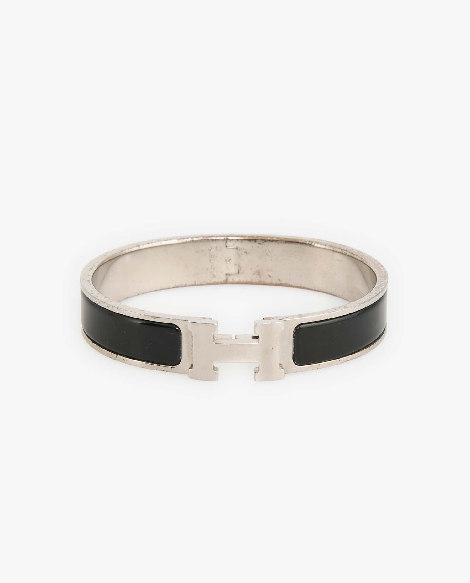 HERMÈS — Bracelet Clic H Hermès noir