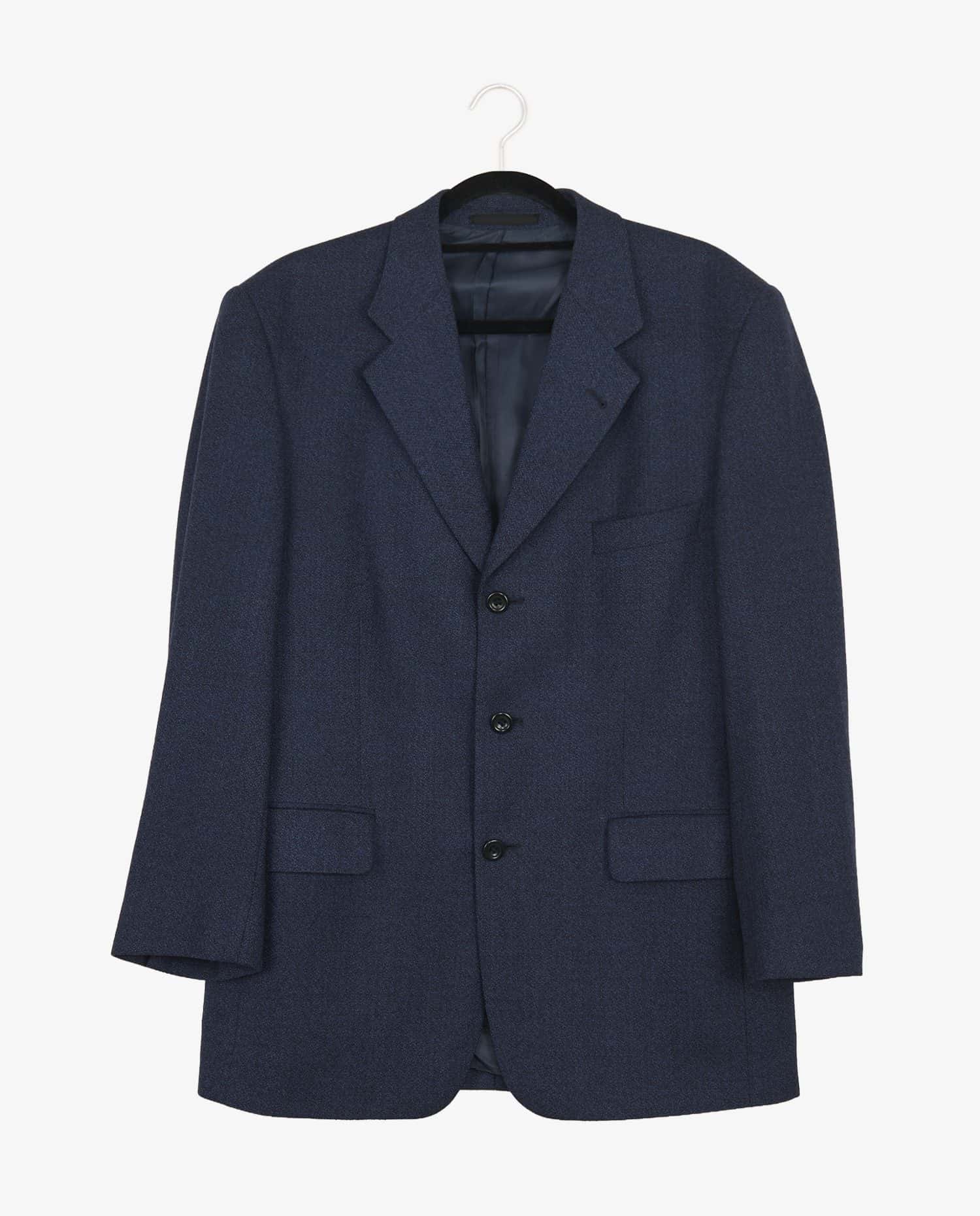 Yves Saint Laurent — Blazer Vintage YSL Bleu Chiné