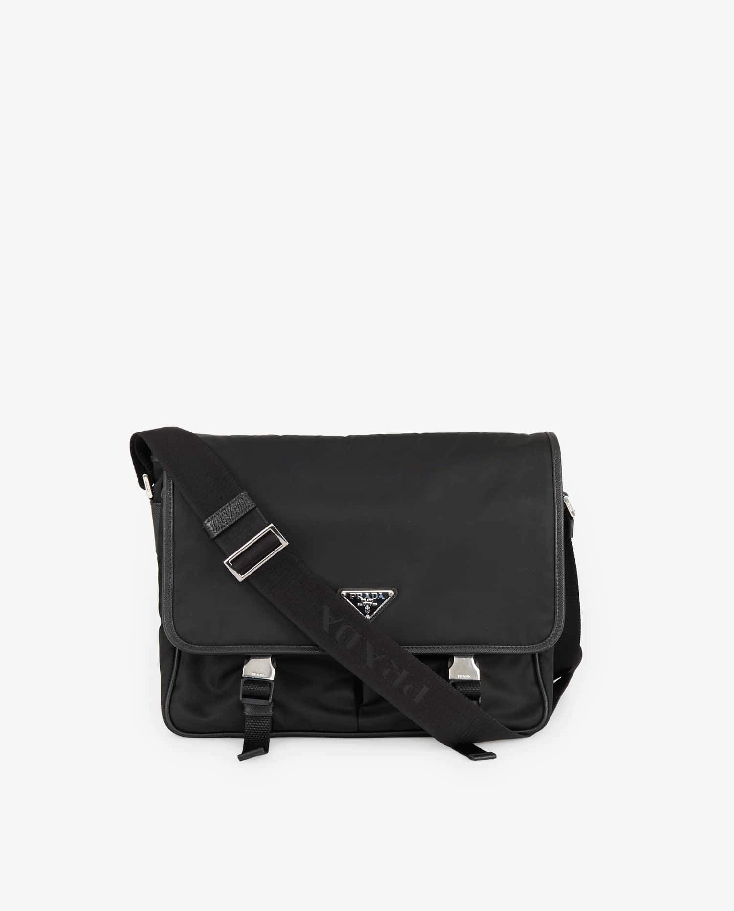 Prada — Sacoche Prada Re-Nylon et cuir saffiano noir