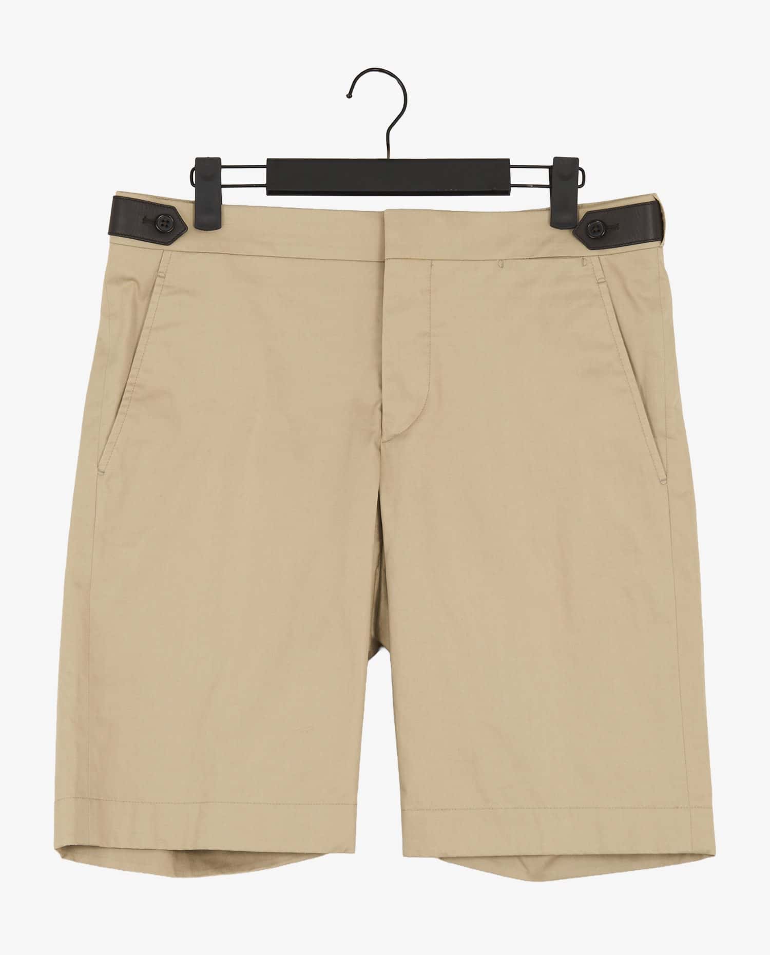 HERMÈS — Hermès beige cotton bermuda shorts