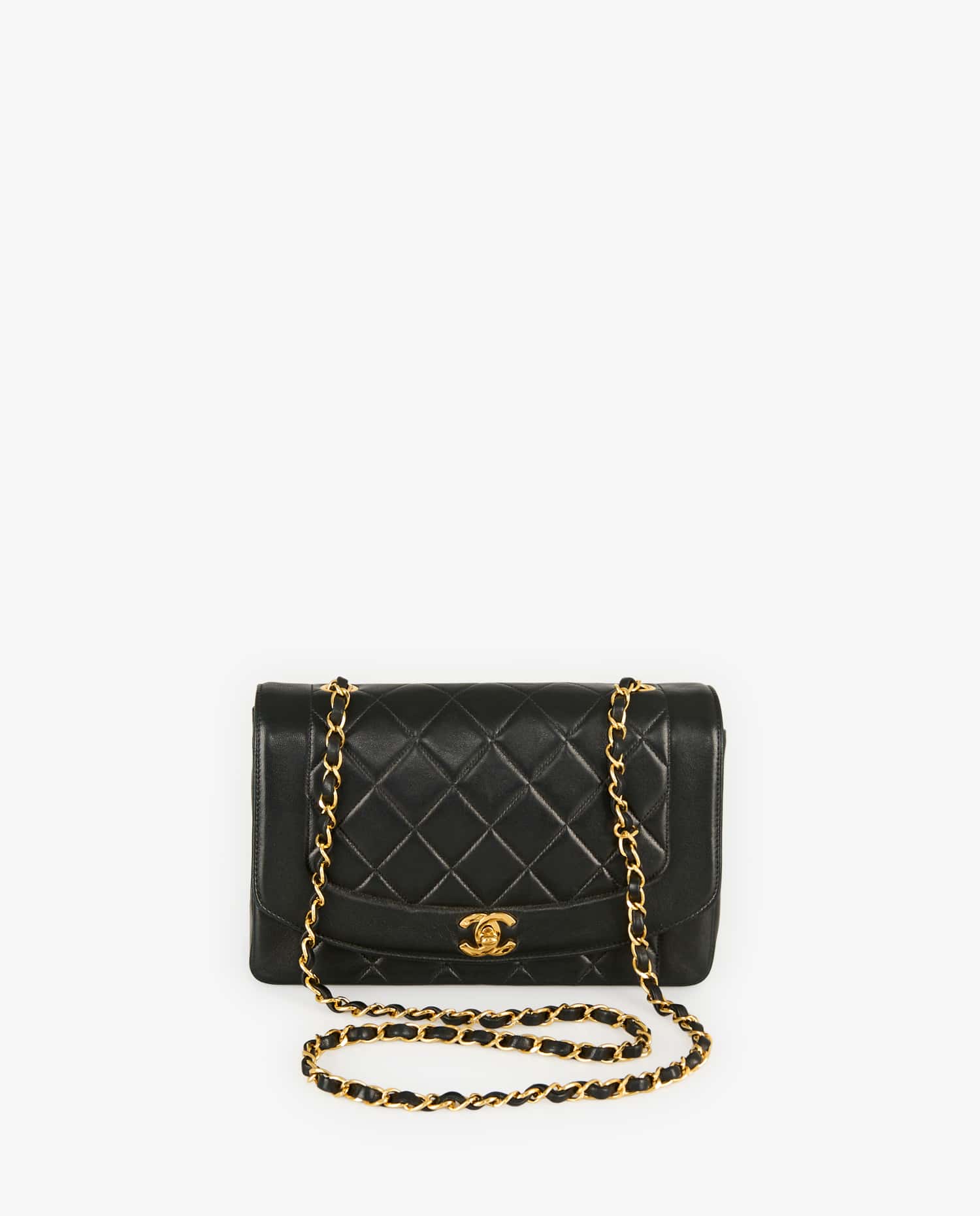 Chanel — Diana 25cm Bag Chanel black lambskin