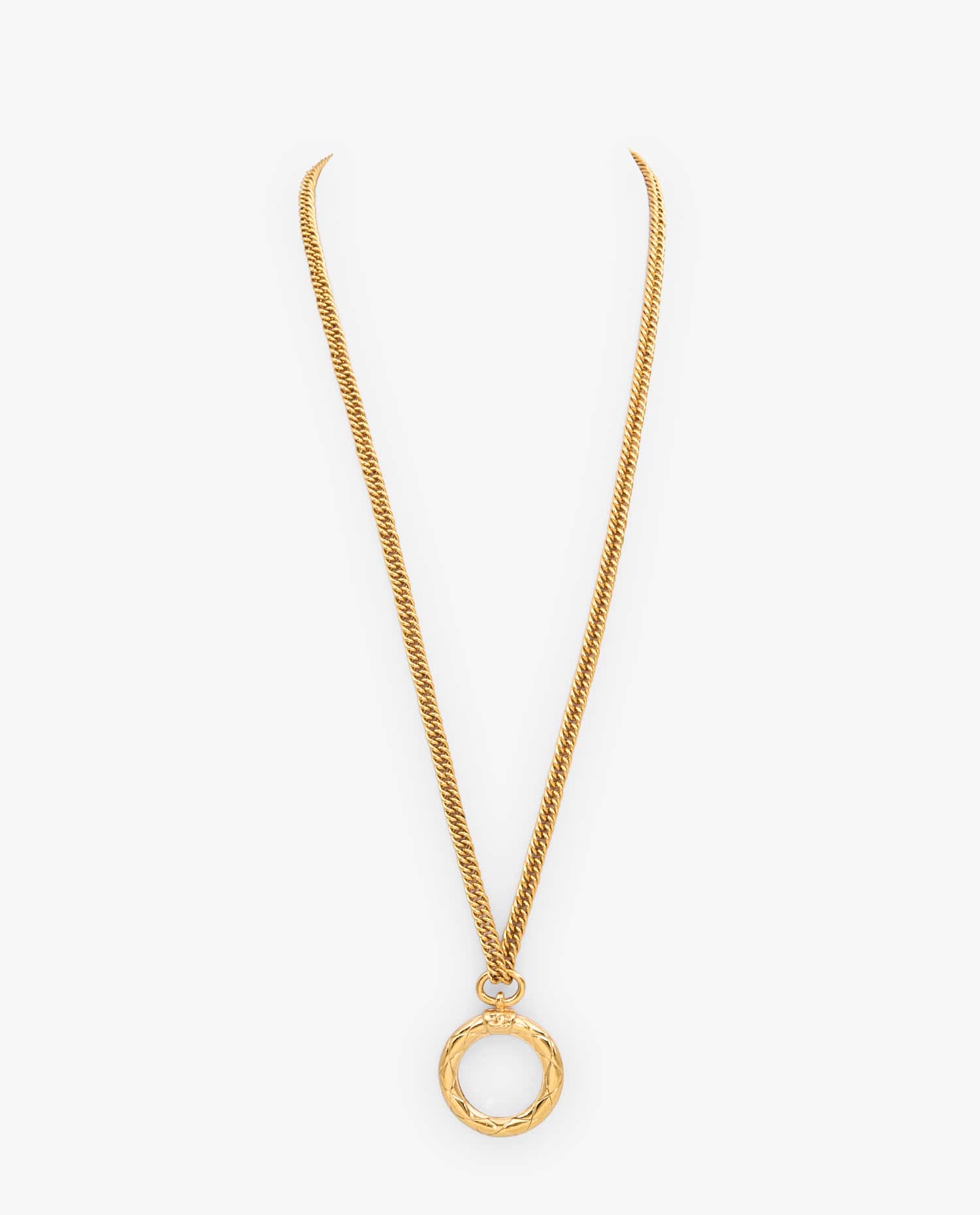 Chanel — Sautoir Chanel loupe vintage chaine dorée