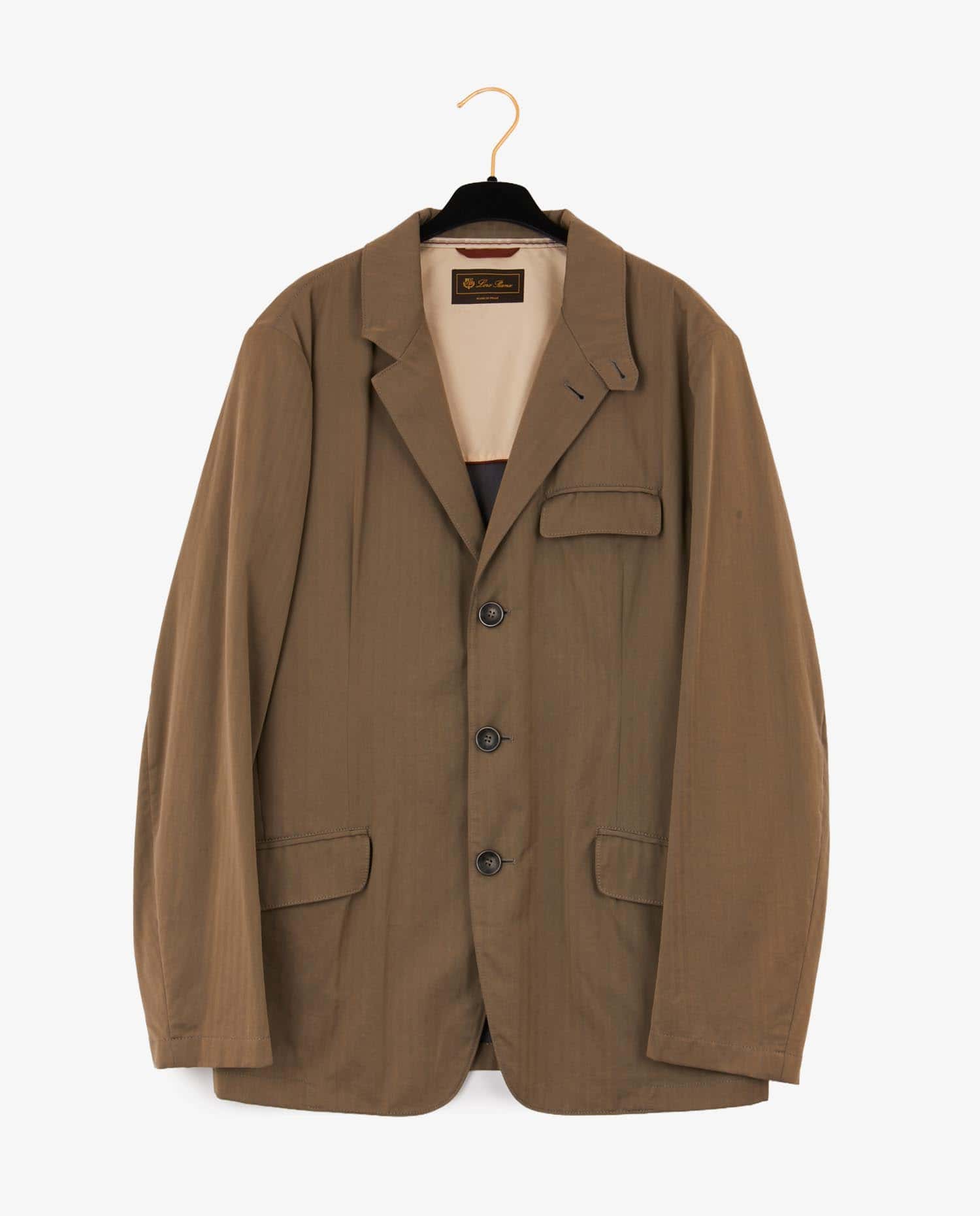 Loro Piana — Veste Loro Piana coton kaki