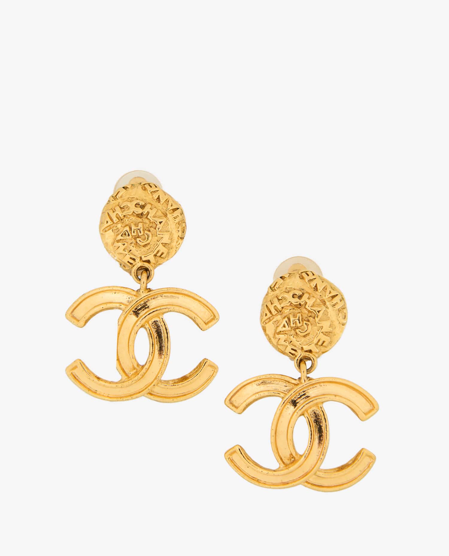 Chanel — Clips dorés CC Chanel