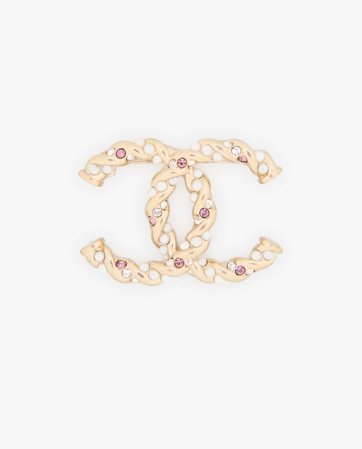 Chanel — Broche Chanel CC perles