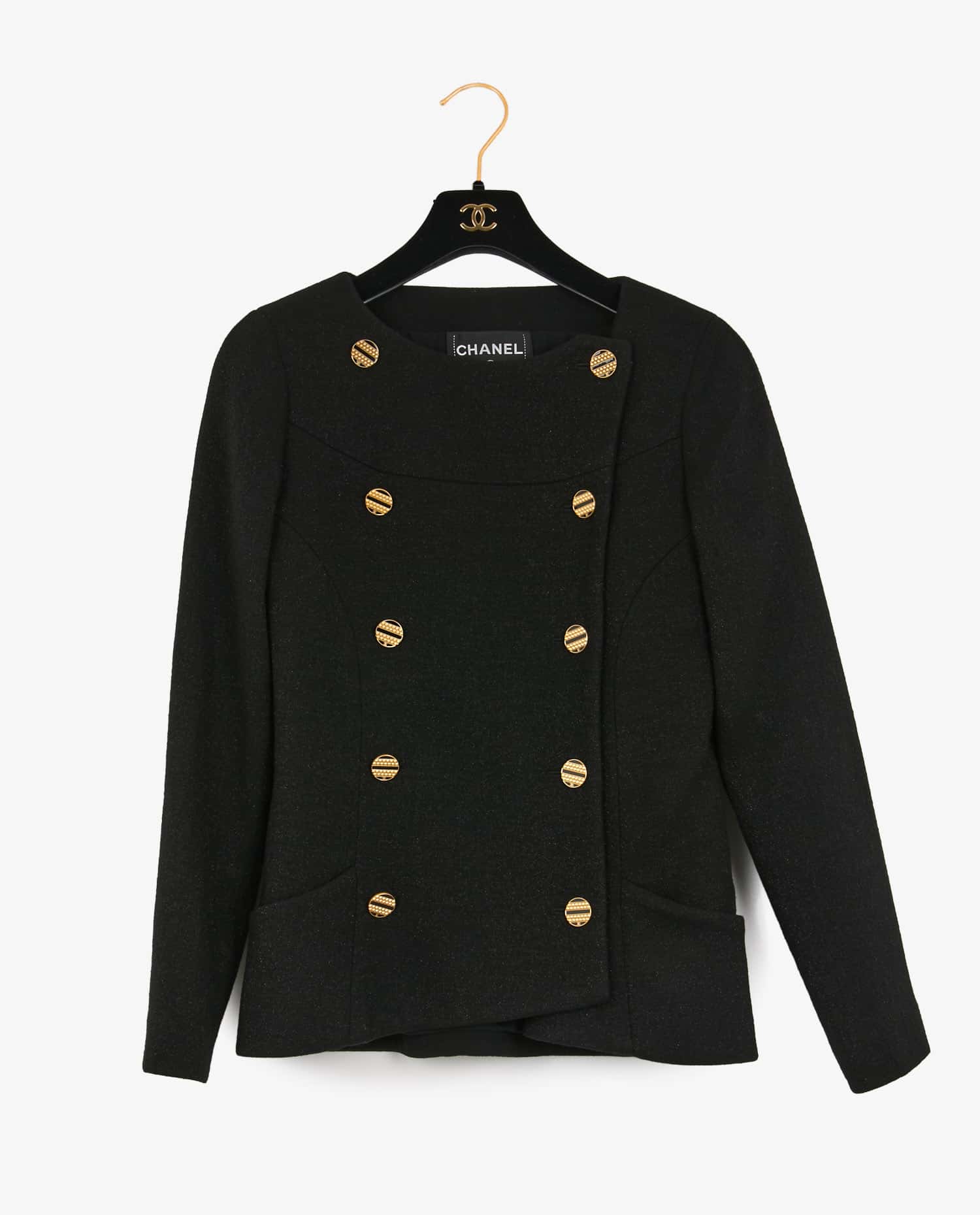 Chanel — Veste Chanel tweed noir "Egyptomania"