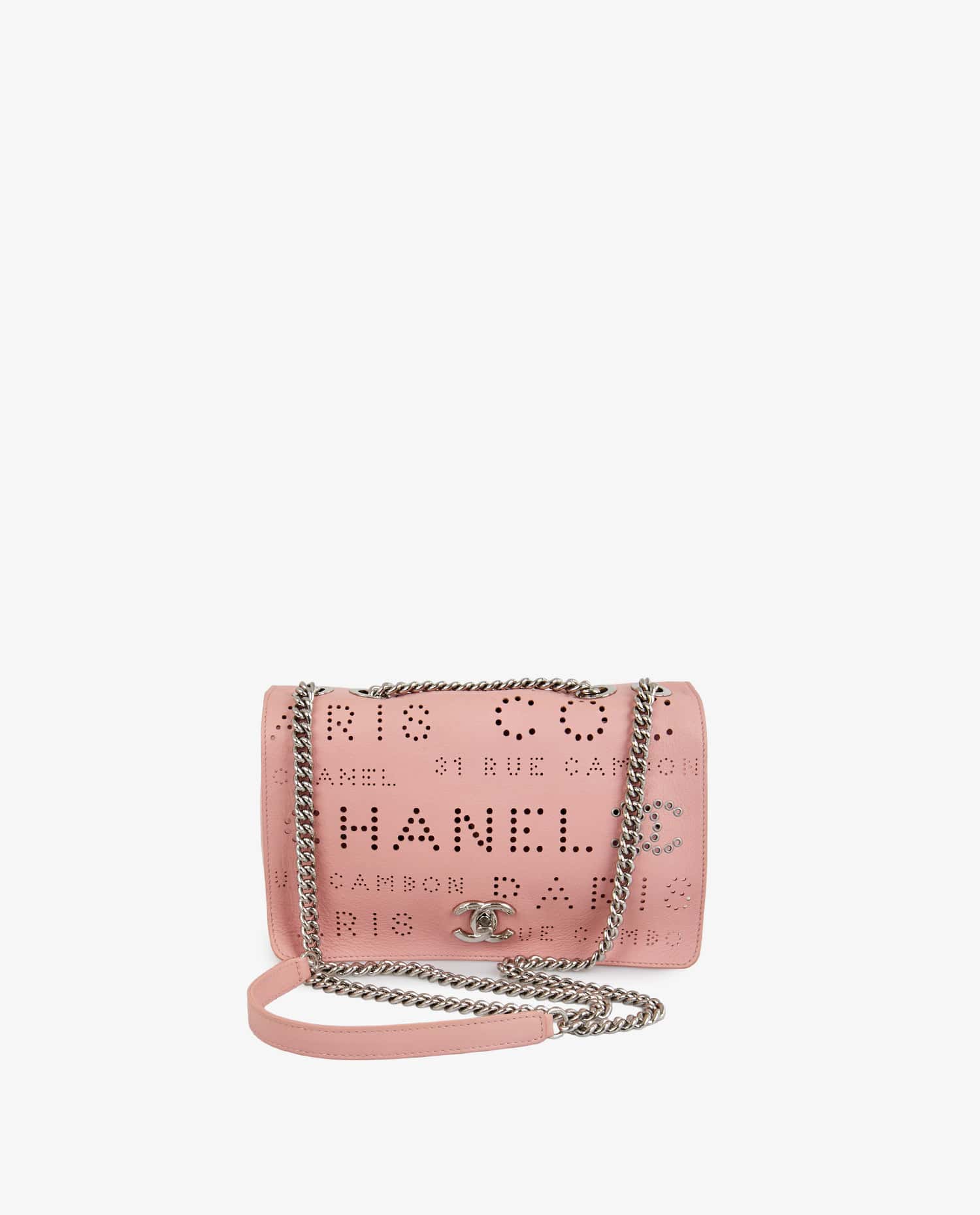 Chanel — Chanel pink perforated leather bag