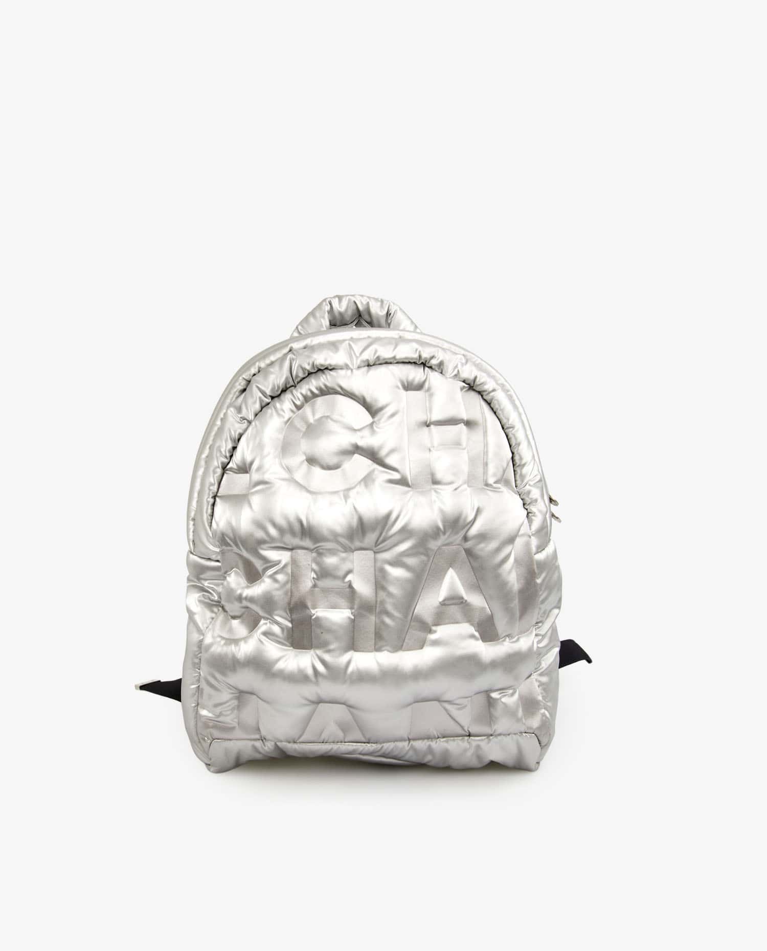 Chanel — Sac à dos Chanel argent collection Espace Aérien Chanel
