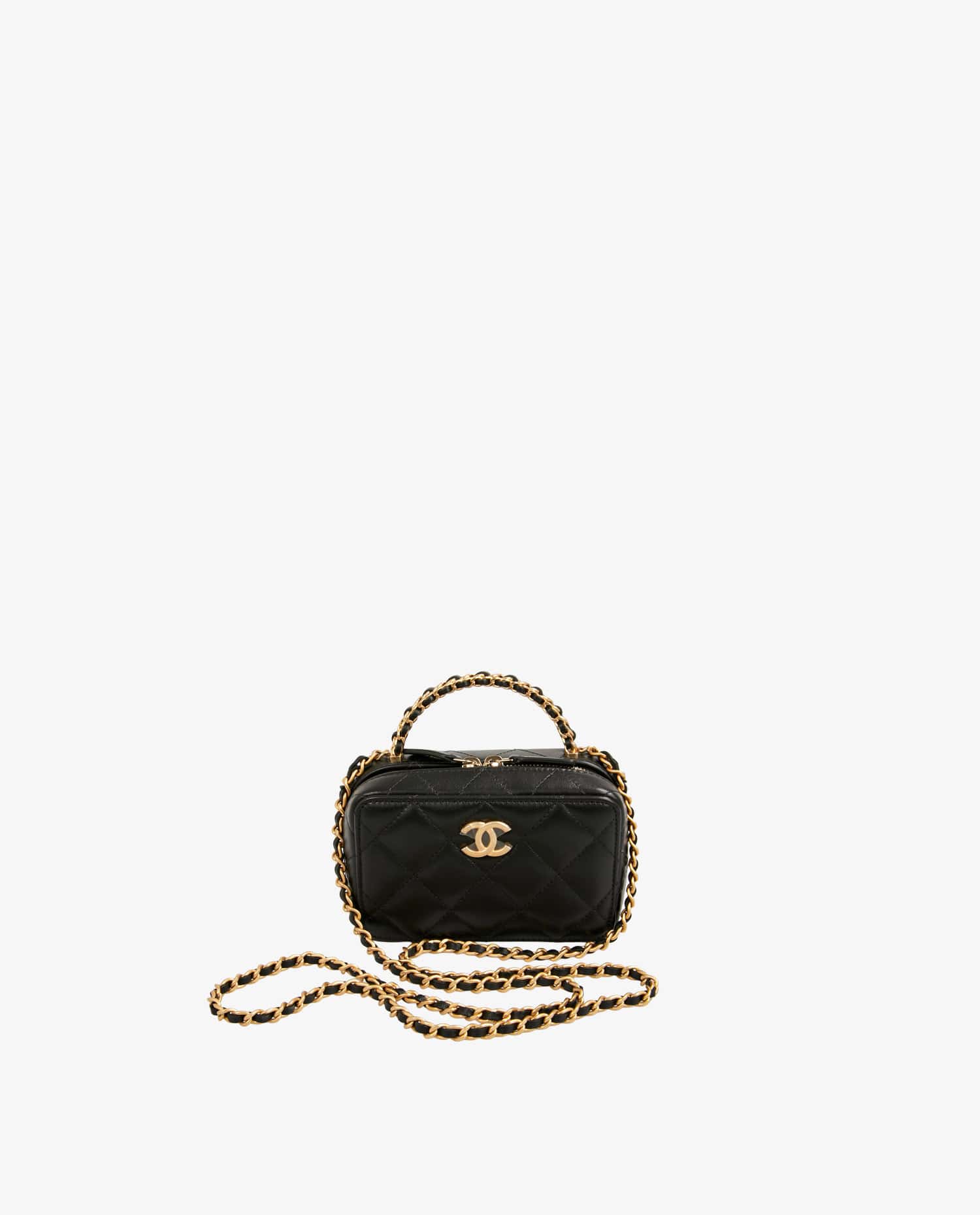 Chanel — Chanel Mini Vanity Bag in Black Lambskin