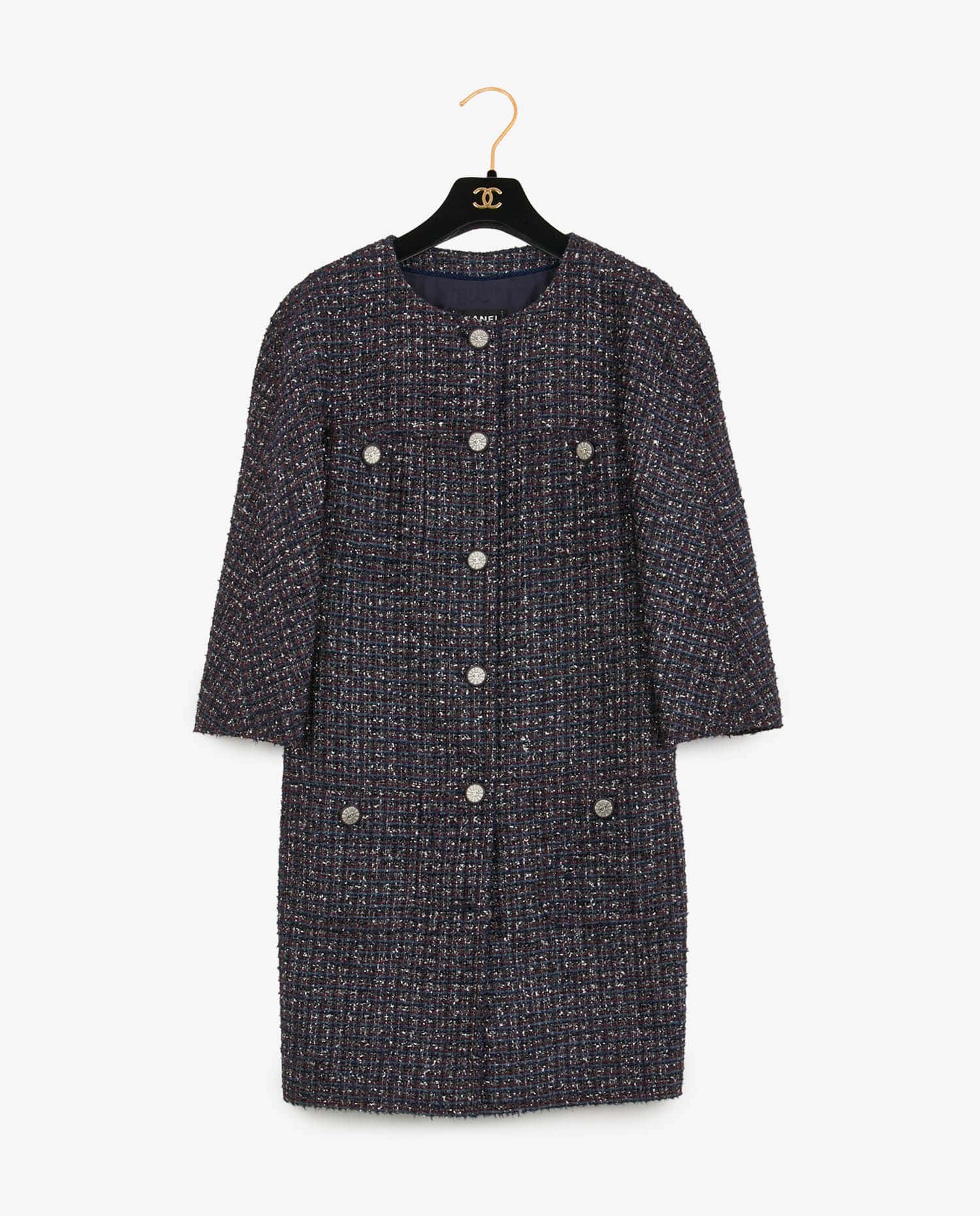 Chanel — Chanel violet tweed jacket