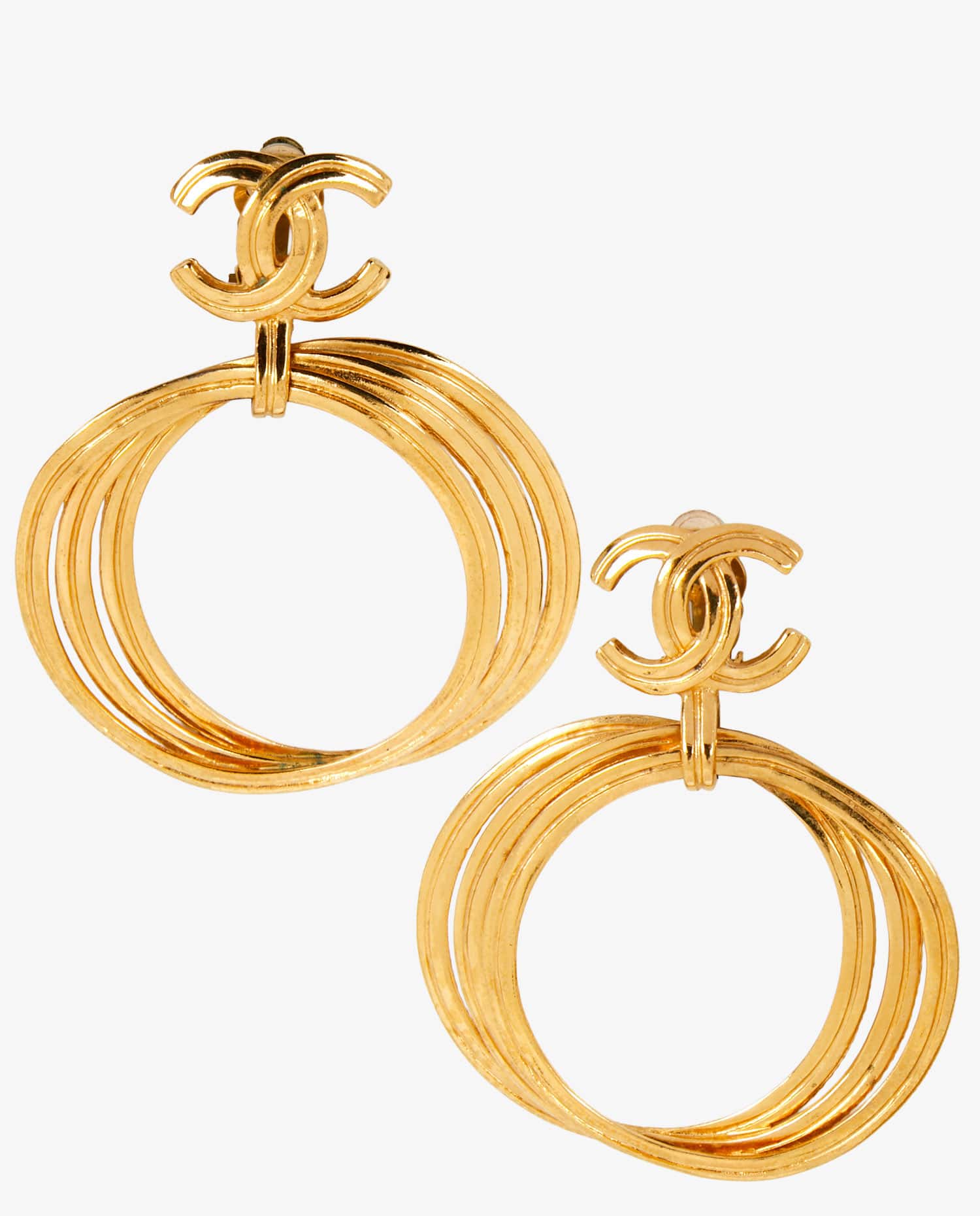 Chanel — Créoles Chanel XXL 24K vintage