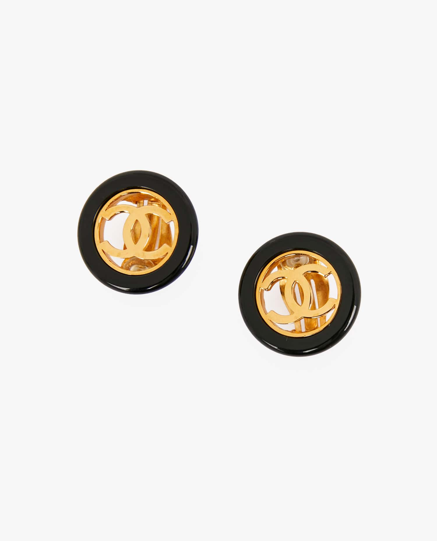 Chanel — Clips ronds CC vintage Chanel