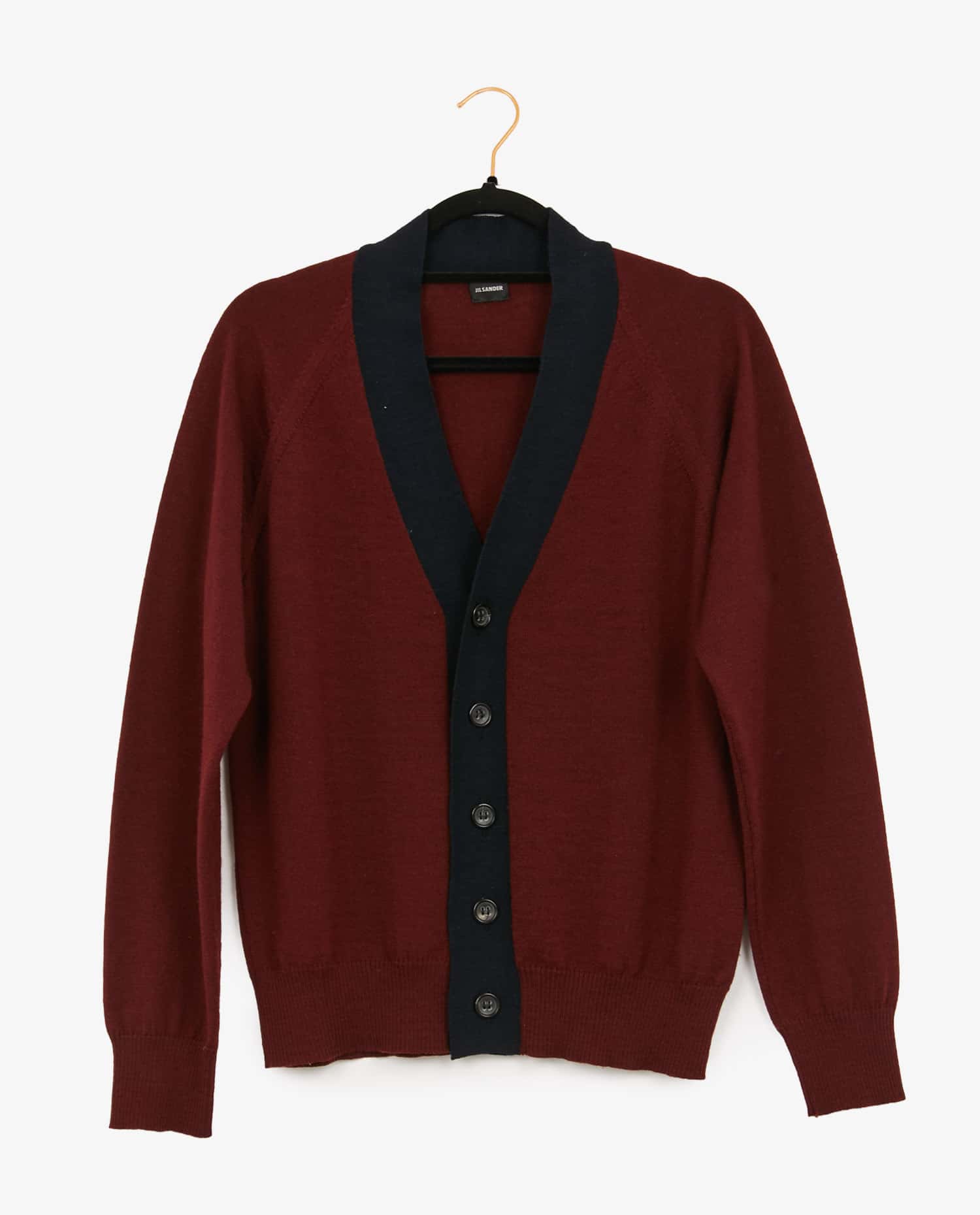 Jil Sander — Gilet Jil Sander laine bordeaux