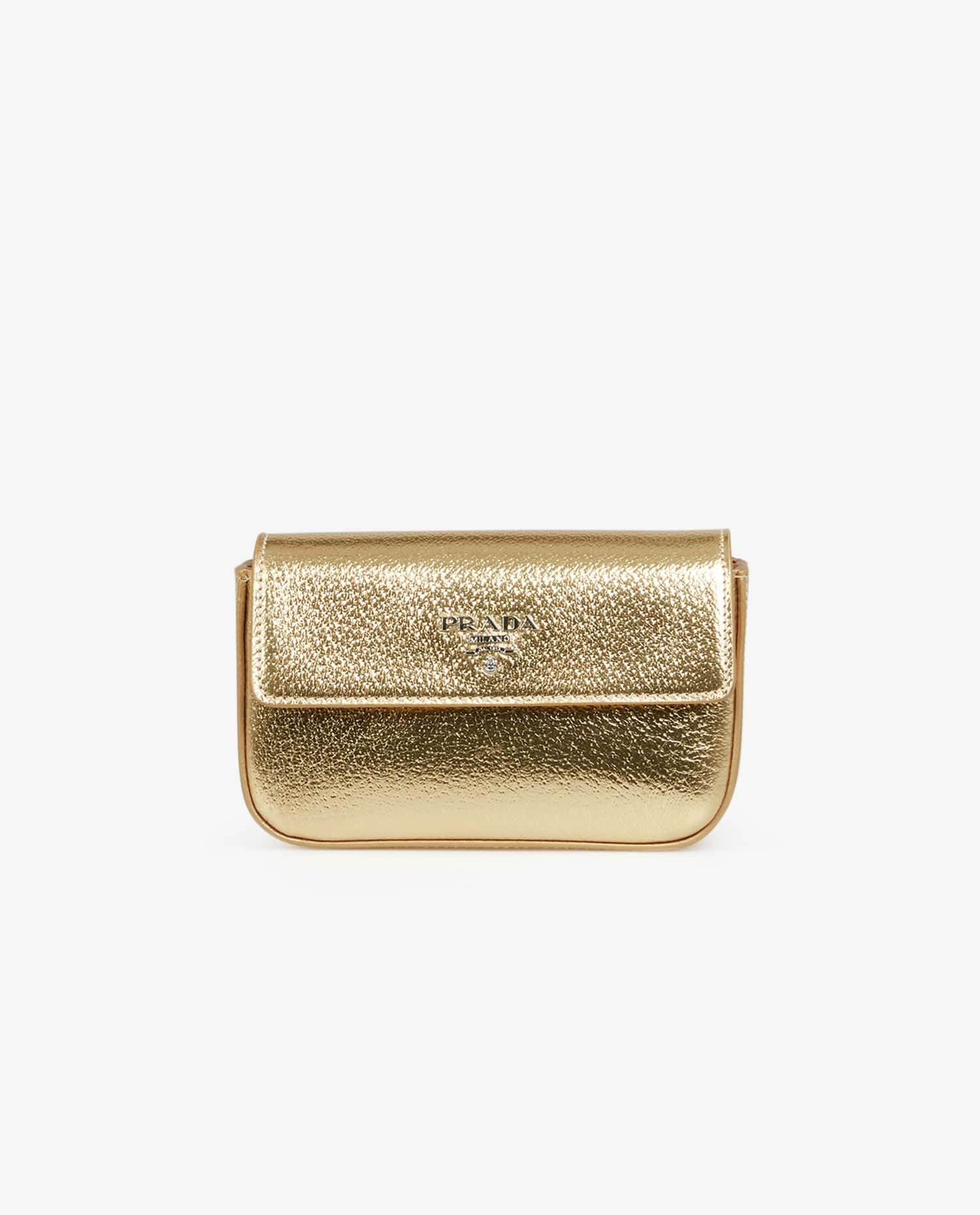 Prada — Pochette Prada dorée
