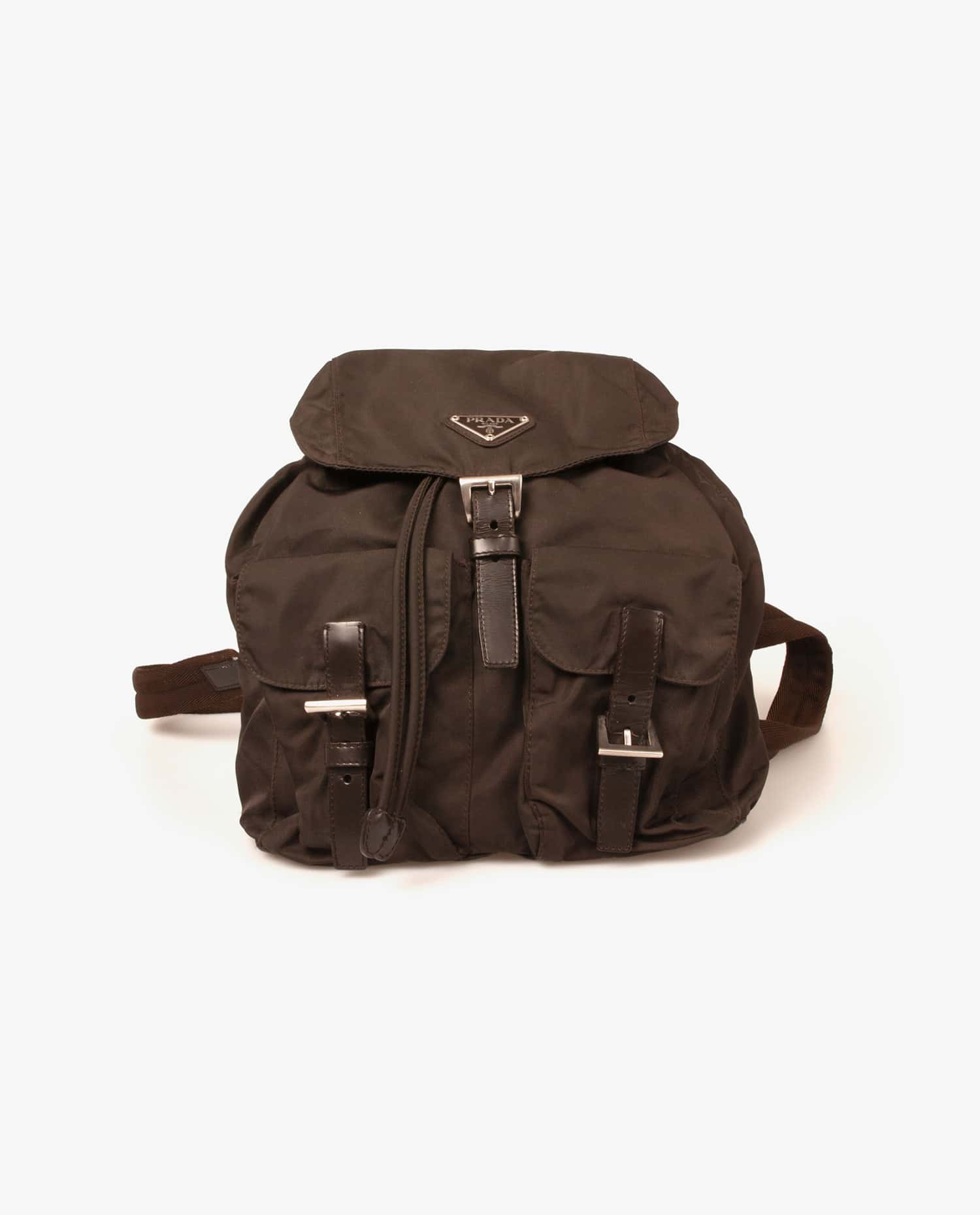 Prada — Sac à dos Prada toile marron