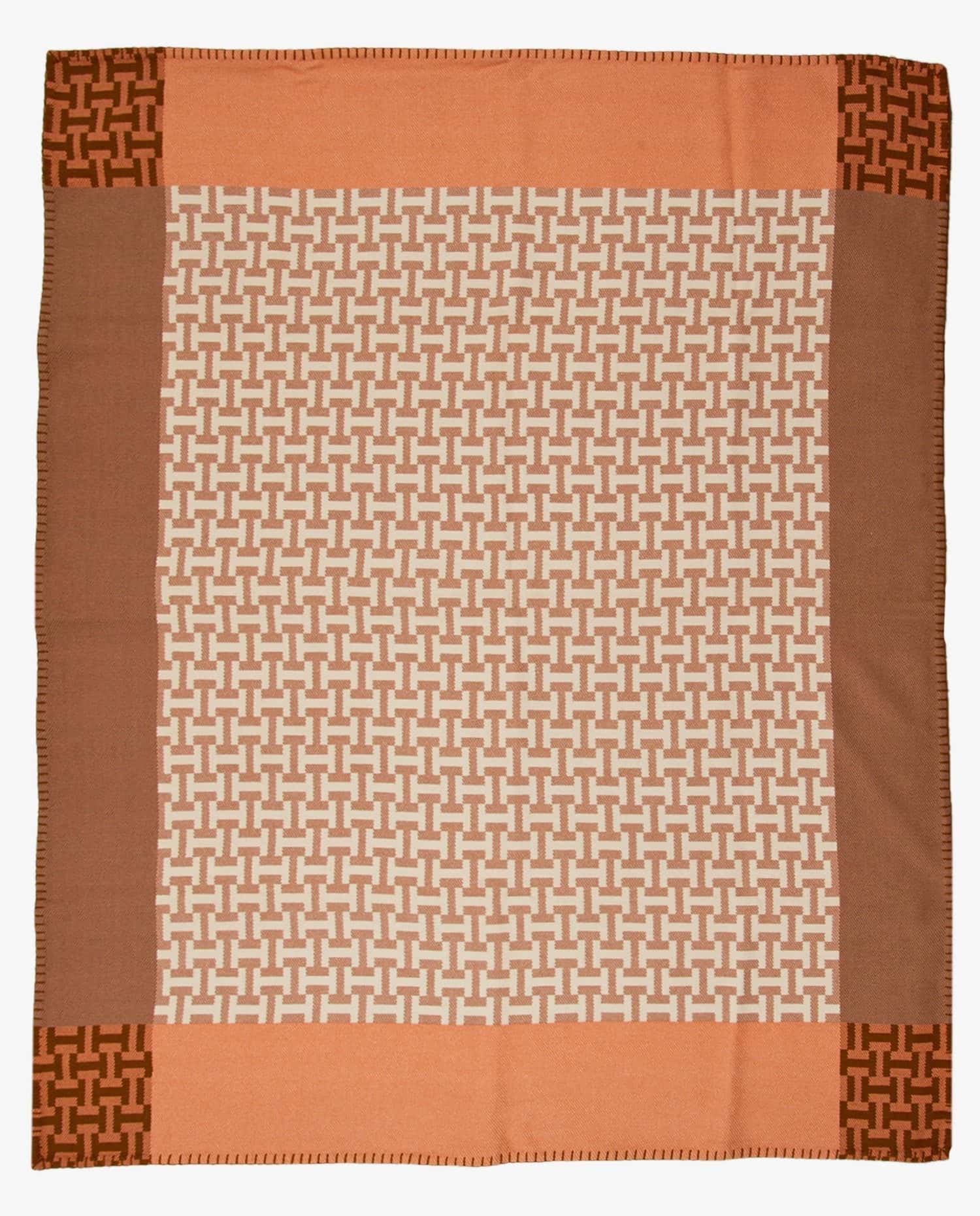 HERMÈS — Plaid Avalon terre d'H Hermès