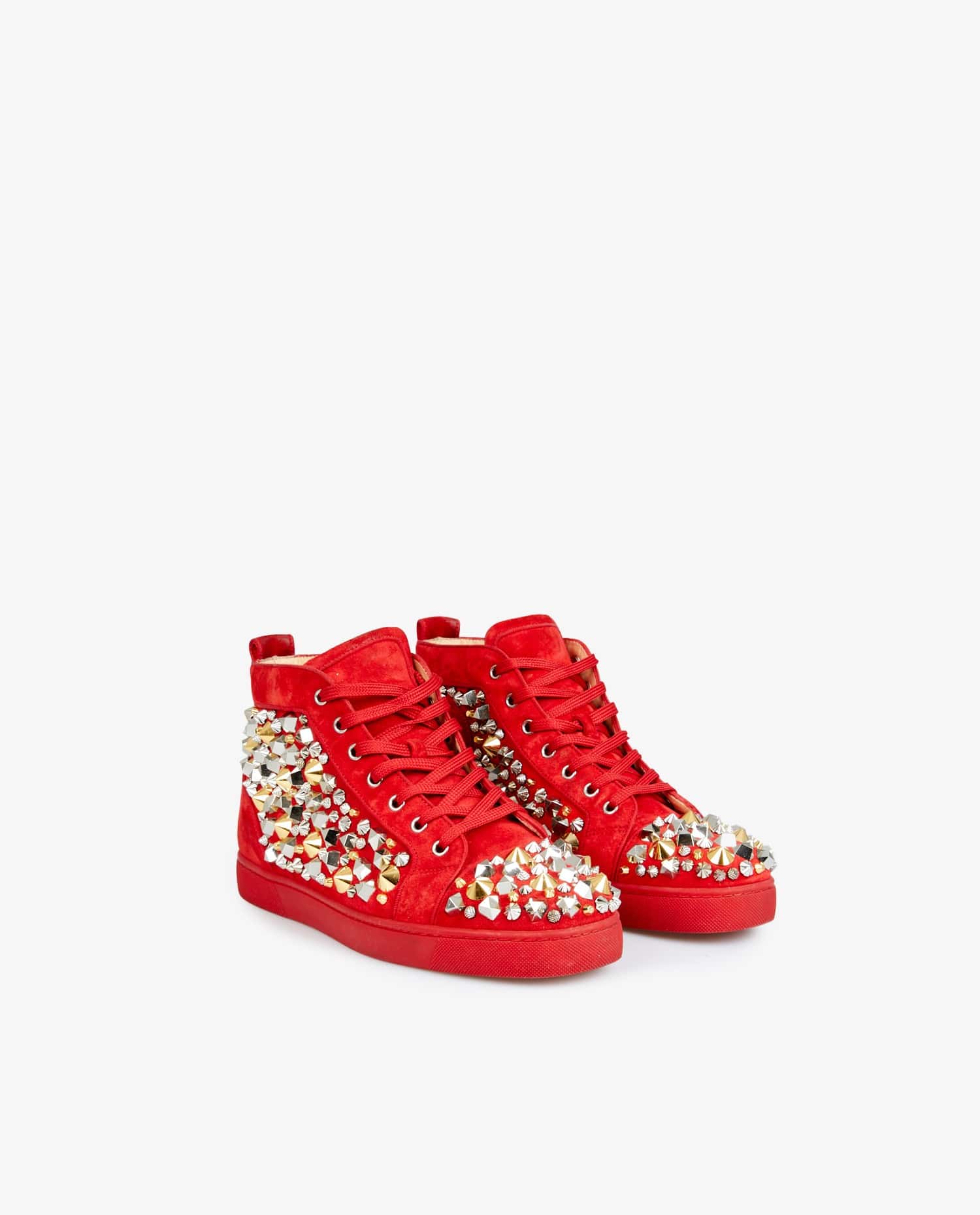 Christian Louboutin — Christian Louboutin red high-top sneakers